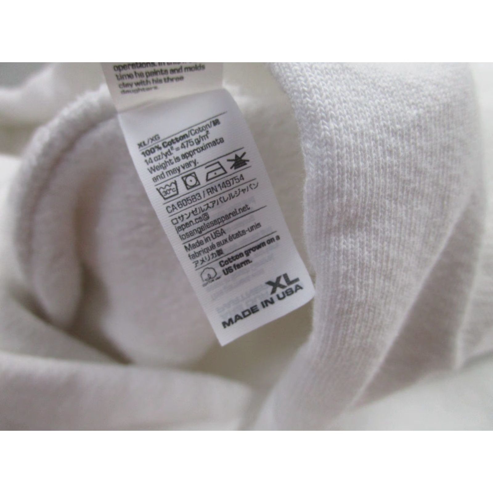 Los Angeles Apparel Los Angeles Apparel Hoodie Mens XL White Heavy Oversized 14oz Baggy Pullover Spot Size US XL / EU 56 / 4 - 7 Thumbnail