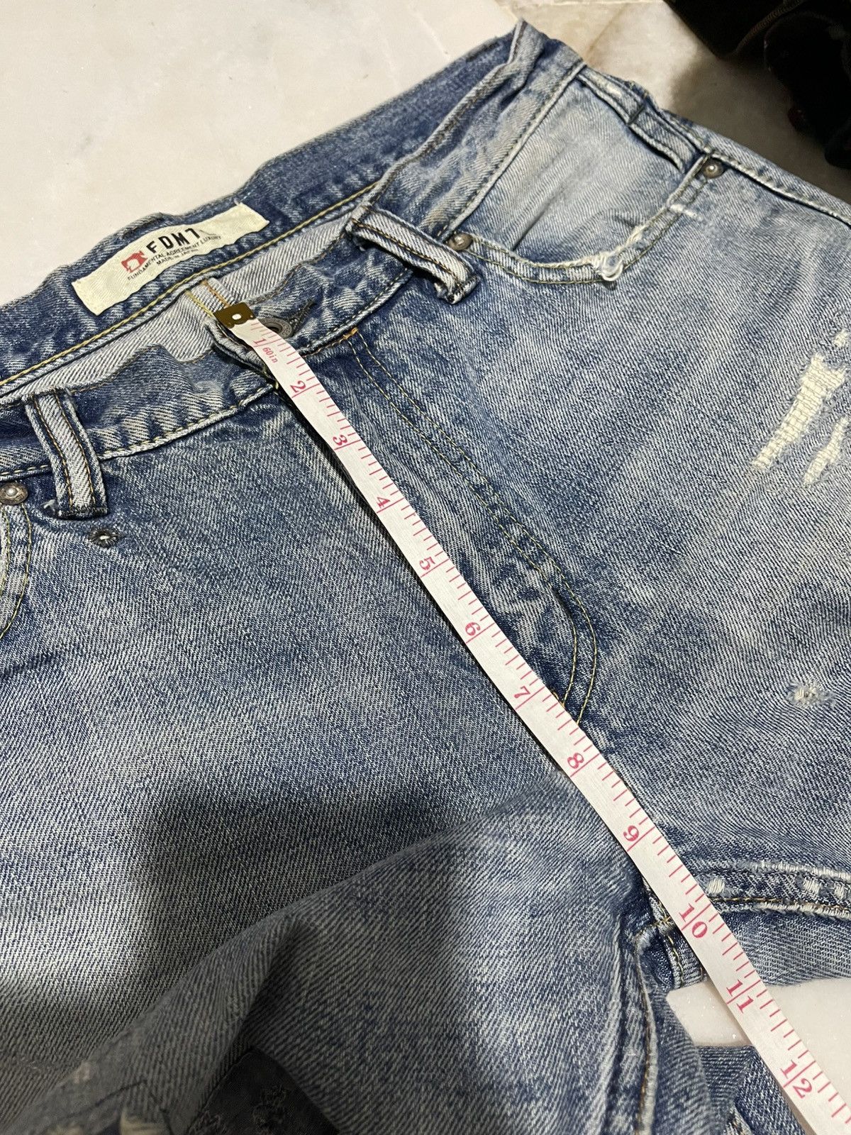 FDMTL 2021 FDMTL Sashiko Patch Denim Selveged Pants Size US 32 / EU 48 - 13 Thumbnail