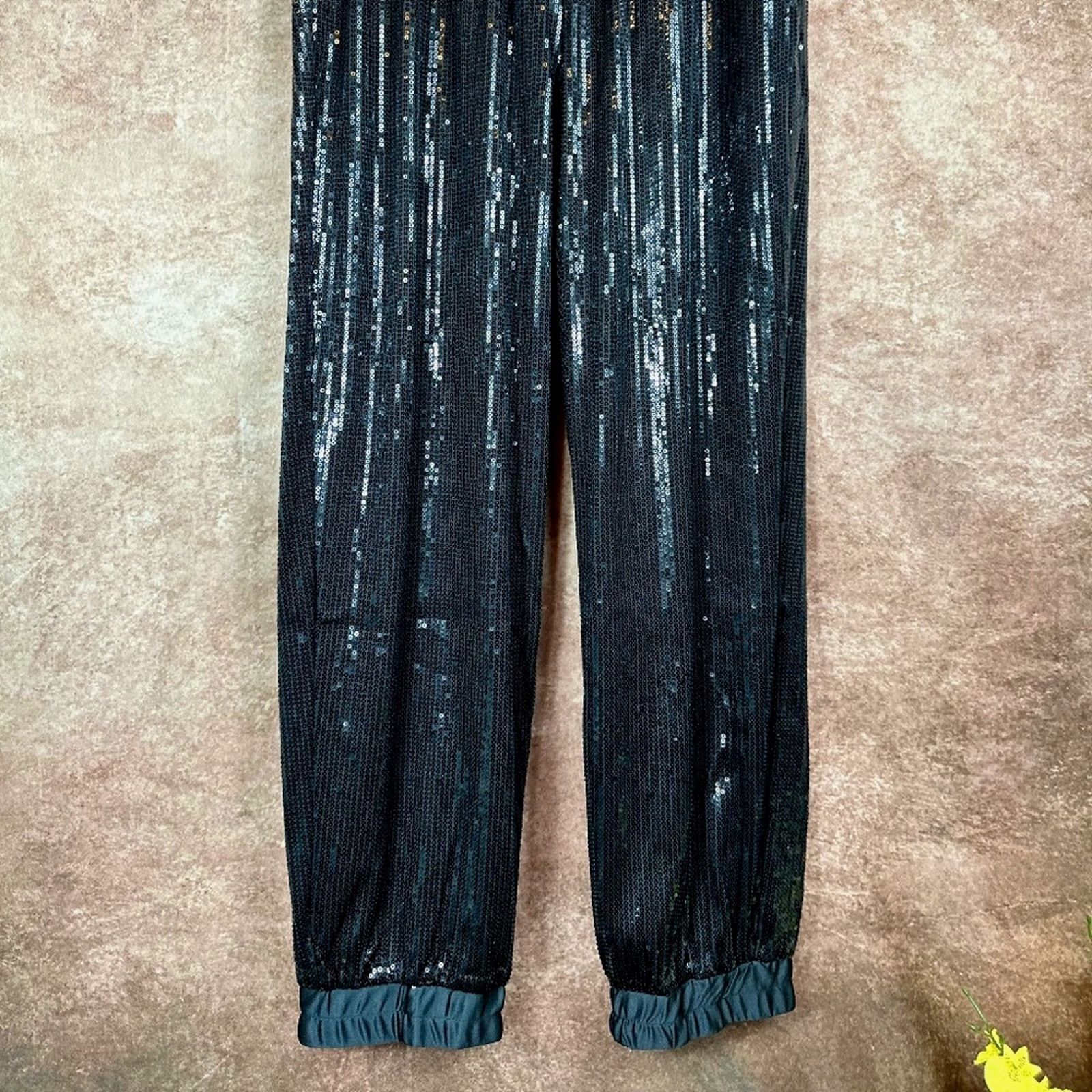 Other Shavonne Dorsey Sequin Jogger Black M Size 29" - 5 Thumbnail