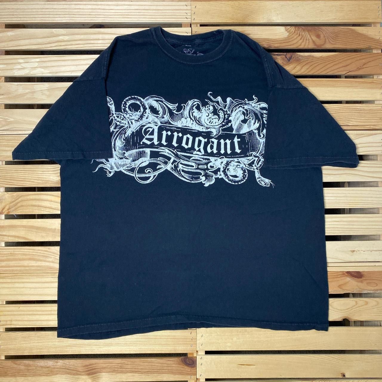 English Laundry English Laundry "Arrogant" Black Y2K Snake Tee Size XL Size US XL / EU 56 / 4 - 1 Thumbnail