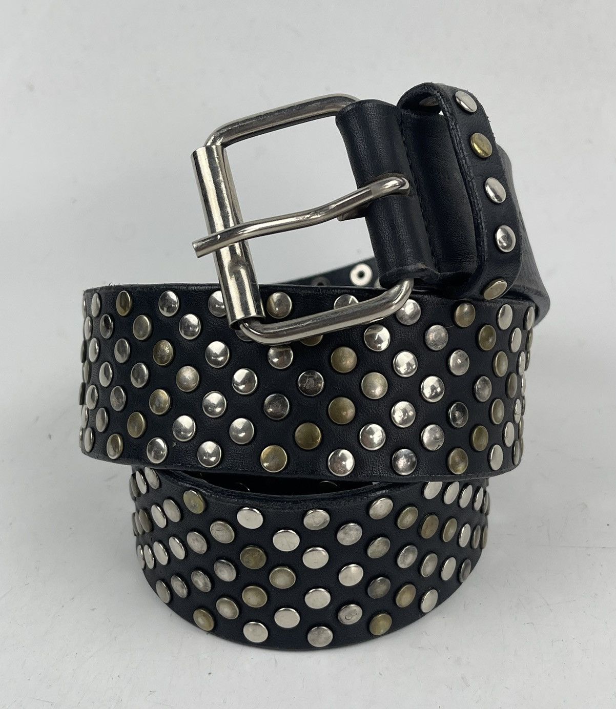 Other punk style studded leather belt tc36 Size 34 - 1 Thumbnail