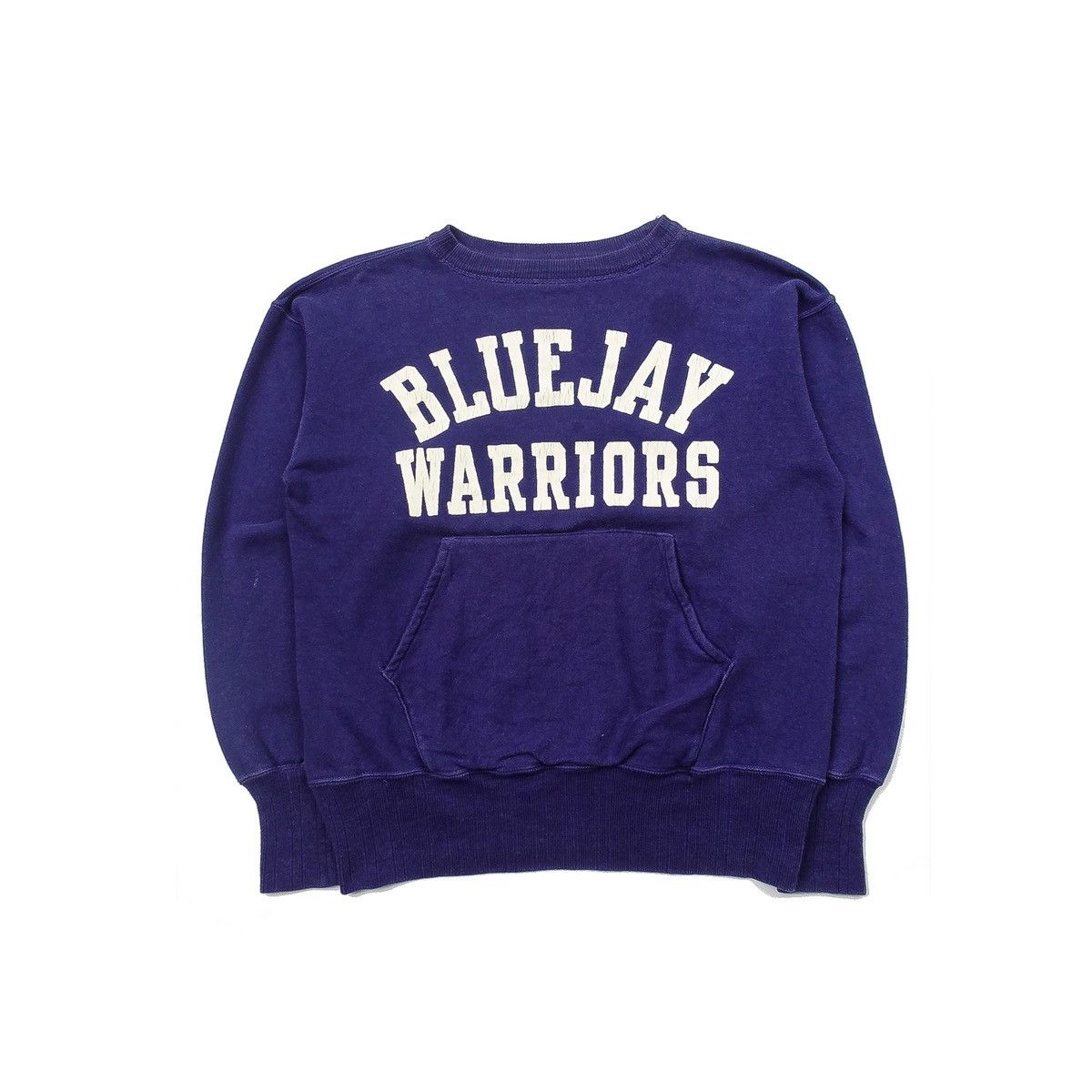 image of The Real Mccoys Real Mccoy & Co Blue Jay Warriors Ballpark Sweatshirt 80's in Navy, Men's (Size XS)