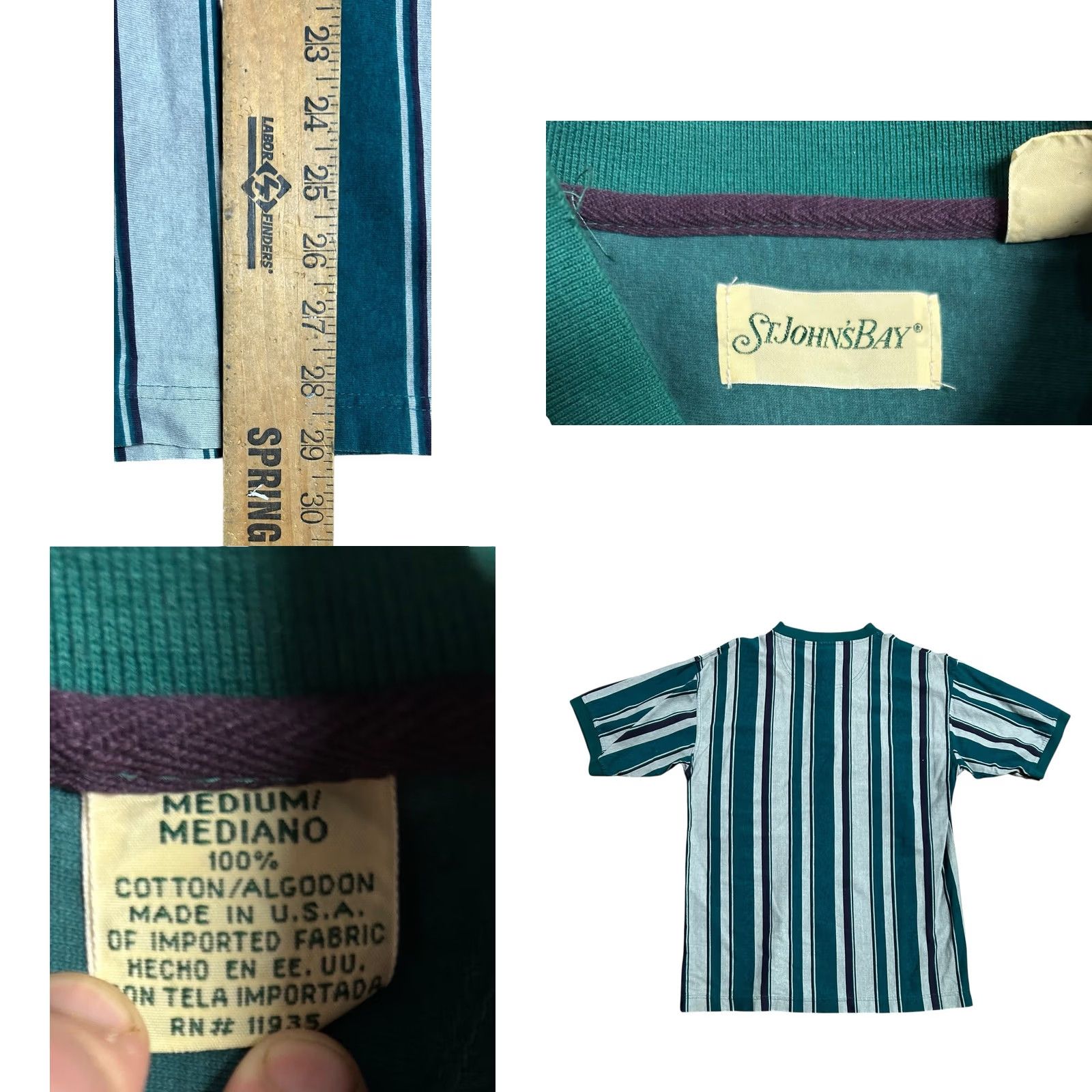 Vintage VINTAGE St John's Bay Shirt Lot Of 2 Medium Striped & Geometric Green Mens Shirt SJB Button-Up Short Sleeve 90s Cap 2 Pack Size US M / EU 48-50 / 2 - 10 Thumbnail