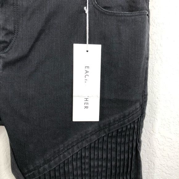 EACH x OTHER Each x Other Contrast Panel Moto Jeans Knee Slit Size 32" / US 10 / IT 46 - 3 Thumbnail