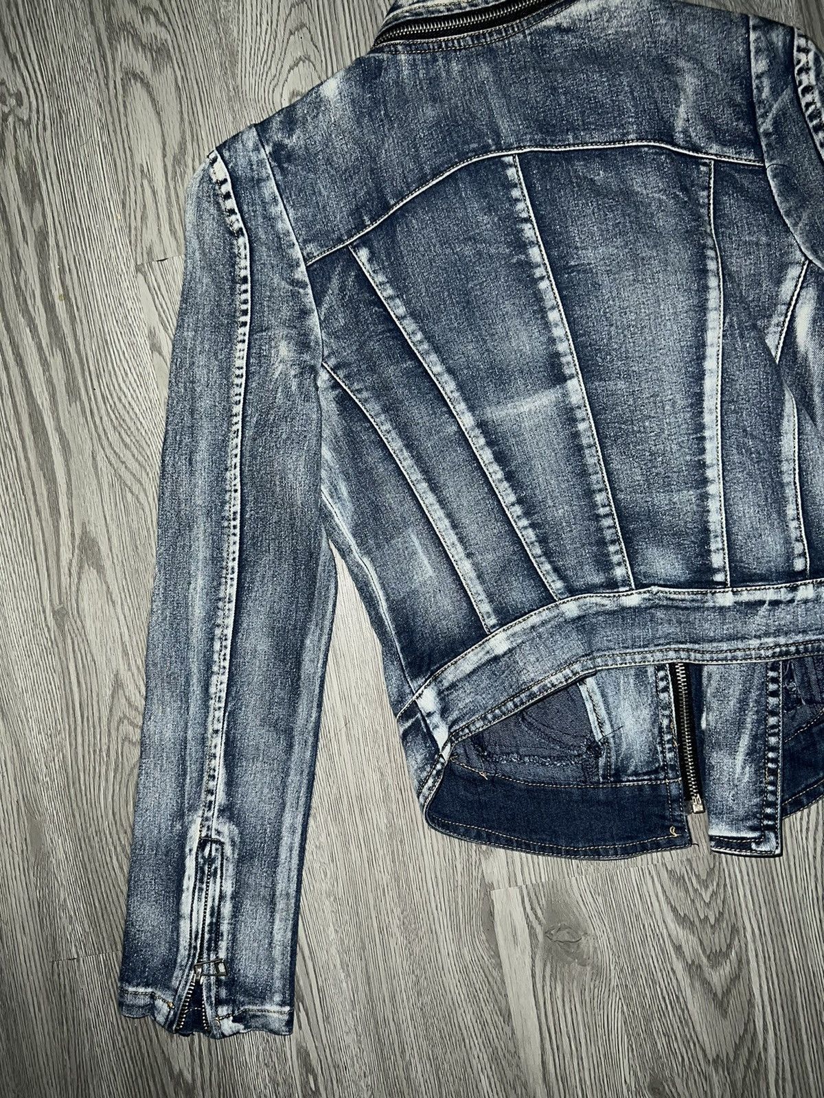 Japanese Brand So Nice Y2k denim moto jacket 🦋🖤 Size M / US 6-8 / IT 42-44 - 6 Thumbnail