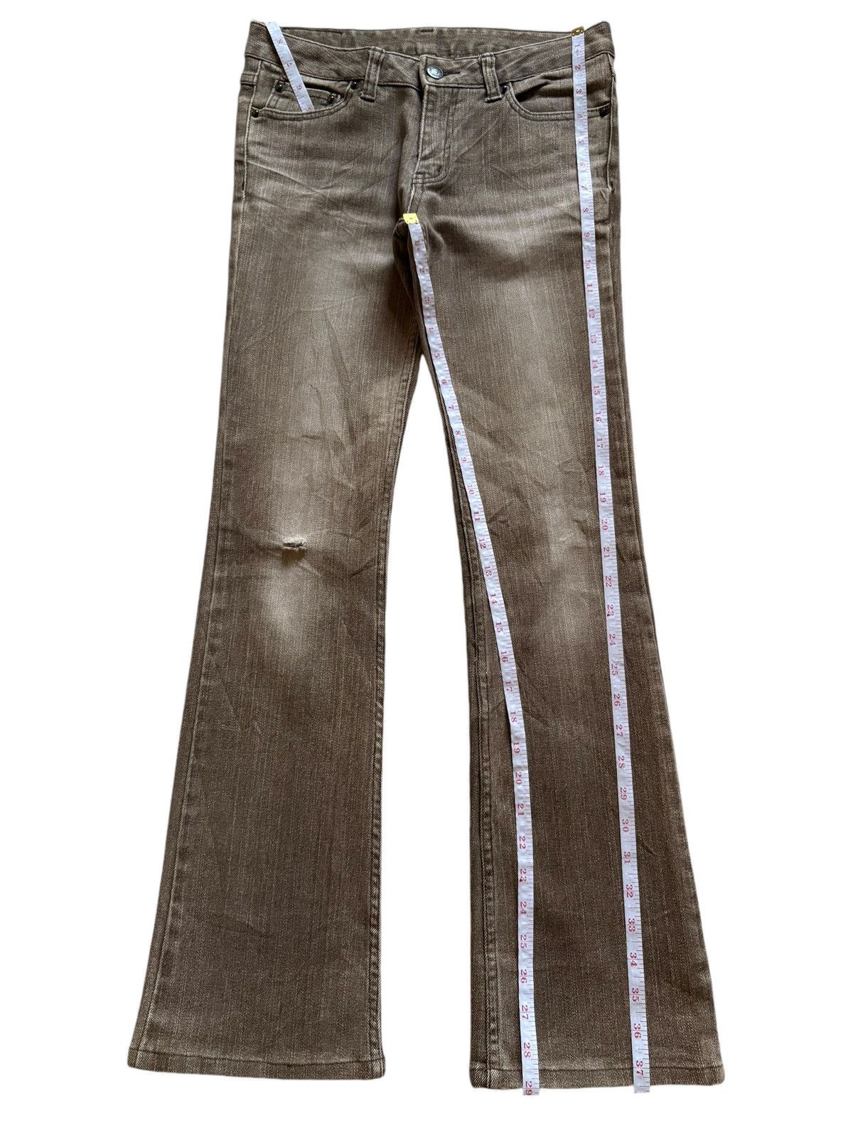Japanese Brand Vintage Japanese Brand Faded Wash Distressed Flare Jeans Size 28" / US 6 / IT 42 - 14 Thumbnail