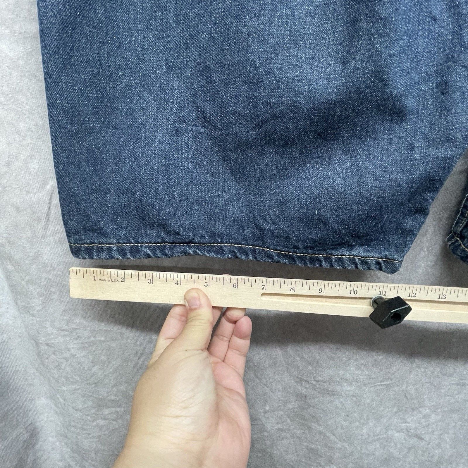 Phat Farm VINTAGE Phat Farm Men's 38 Baggy Jorts Dark Wash Denim Short Size US 38 / EU 54 - 7 Thumbnail