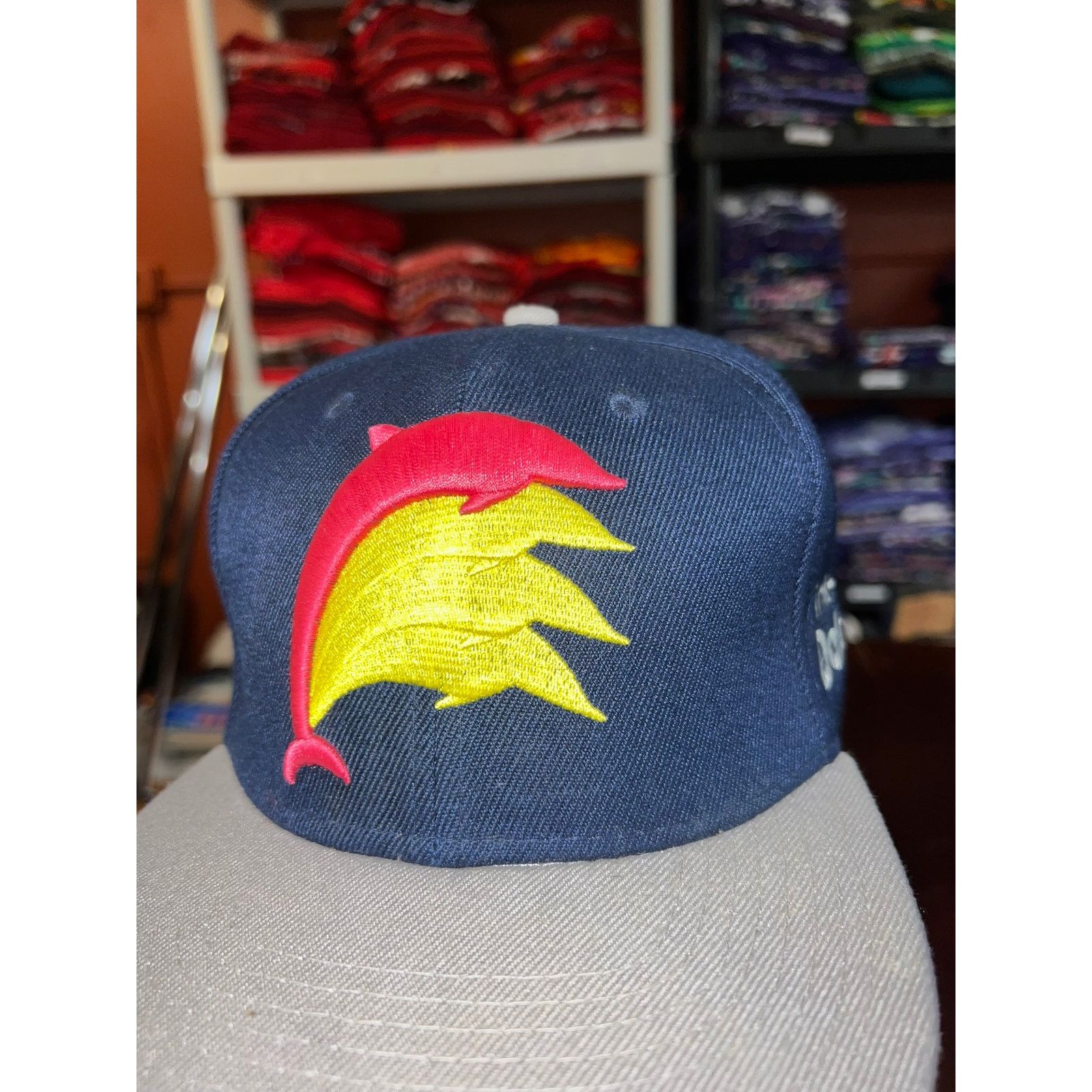 Pink Dolphin Pink Dolphin Snapback Hat Blue Logo Cap Pink+ Clothing OS Size ONE SIZE - 3 Thumbnail