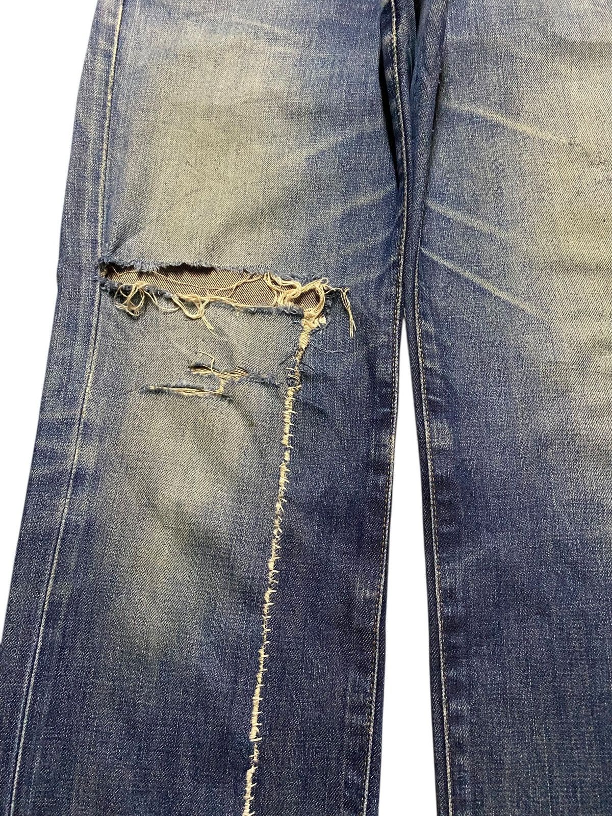 Edwin Vintage Japanese Edwin 503 Distressed Mud Wash Loose Jeans Size US 30 / EU 46 - 7 Thumbnail