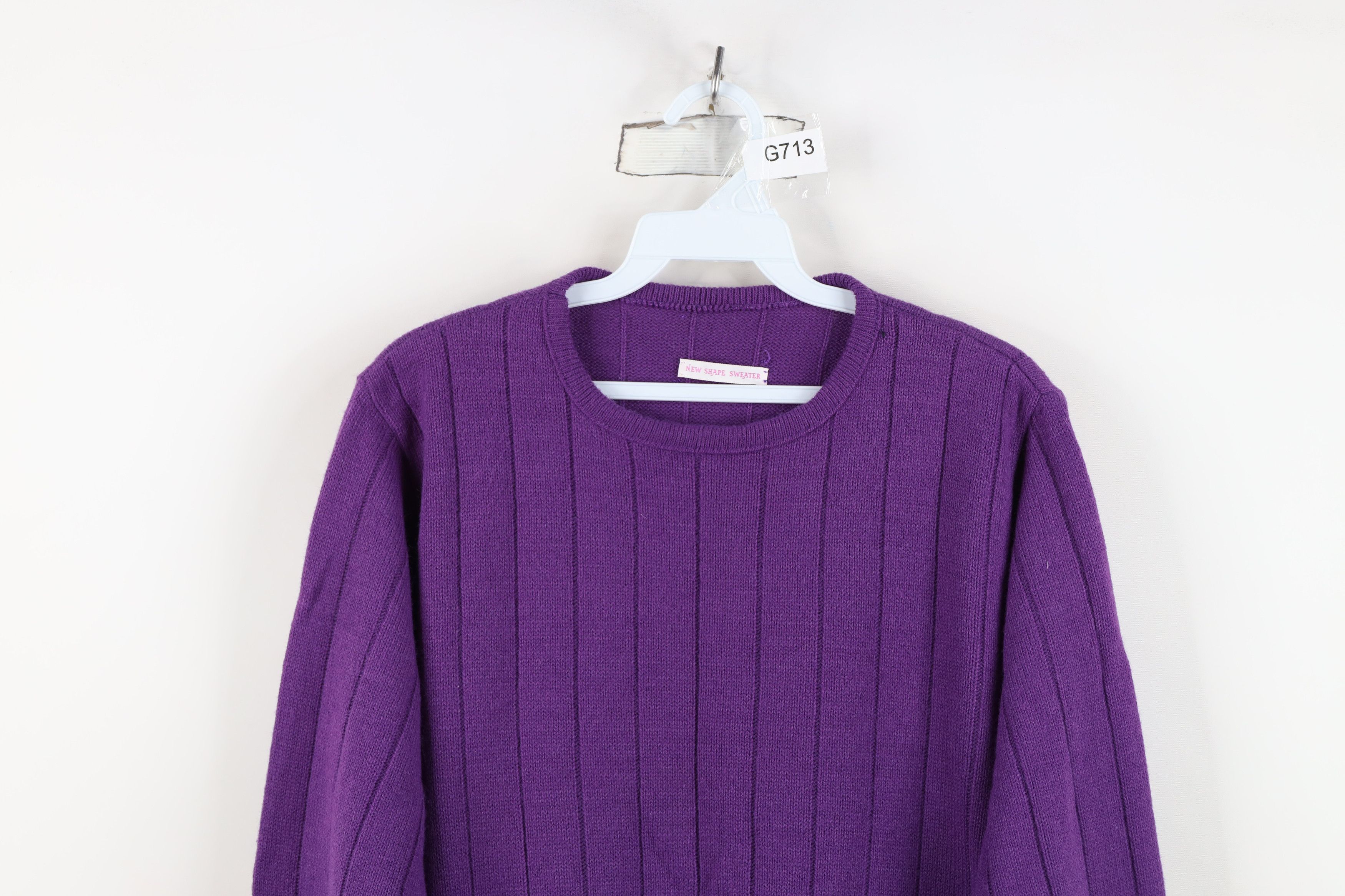 Vintage Vintage 80s 90s Streetwear Ribbed Knit Crewneck Sweater USA Size M / US 6-8 / IT 42-44 - 2 Thumbnail