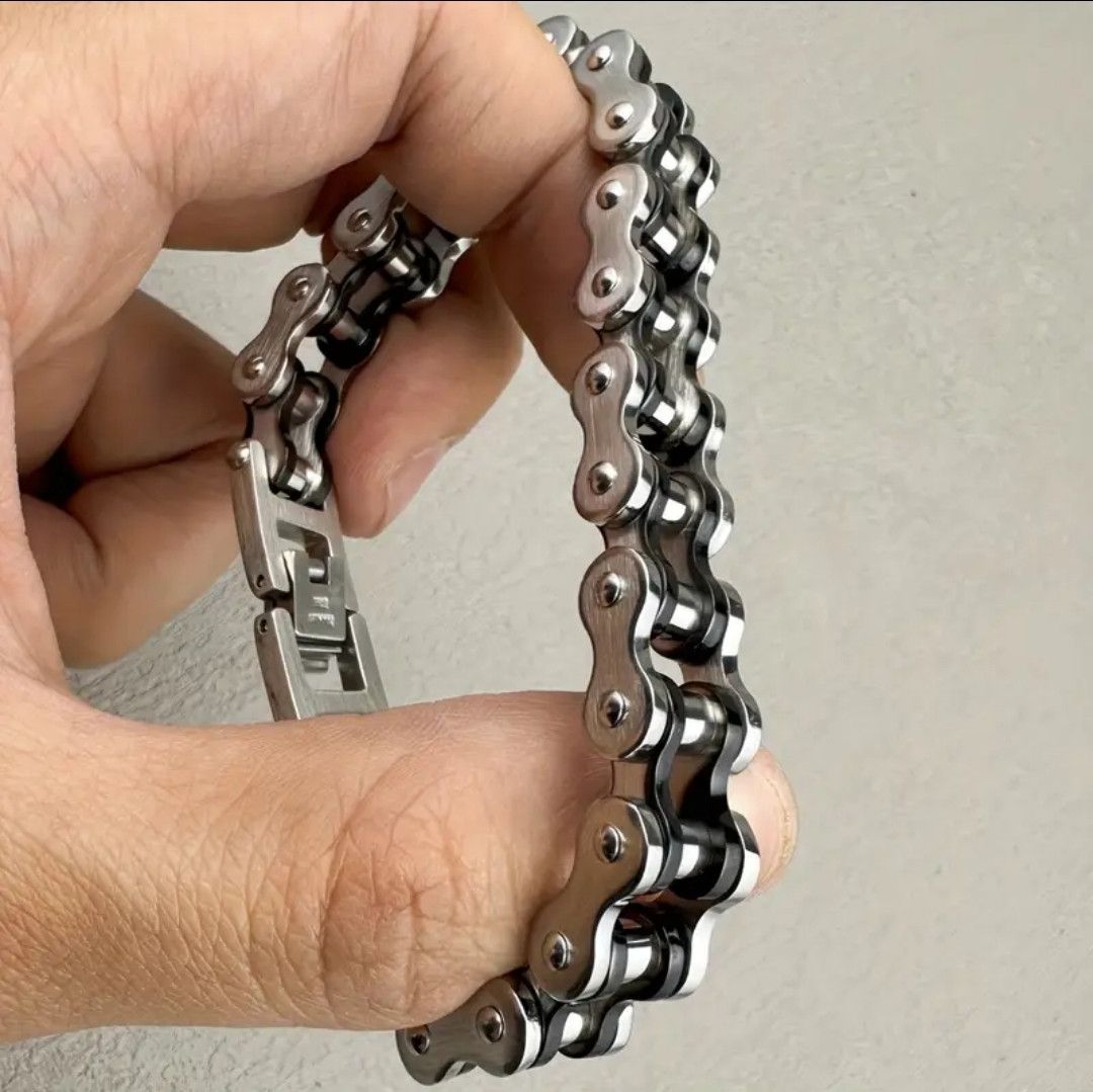 Other Motorcycle Link Chain Rock Bracelet Size ONE SIZE - 2 Thumbnail