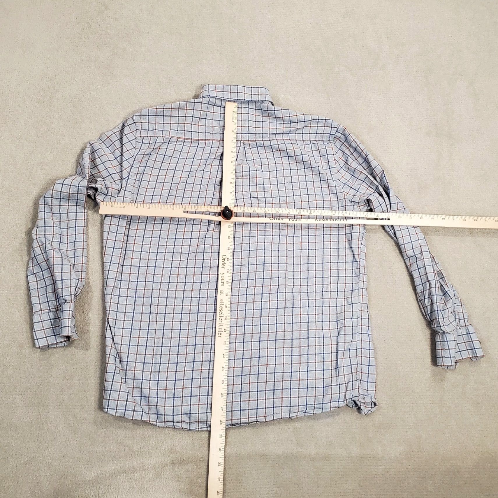 johnnie-O johnnie-O Shirt Mens L Gray Top Shelf Button Up Long Sleeve Plaid Check Collared Cotton Lightweight Casual Vintage No Size US L / EU 52-54 / 3 - 4 Thumbnail