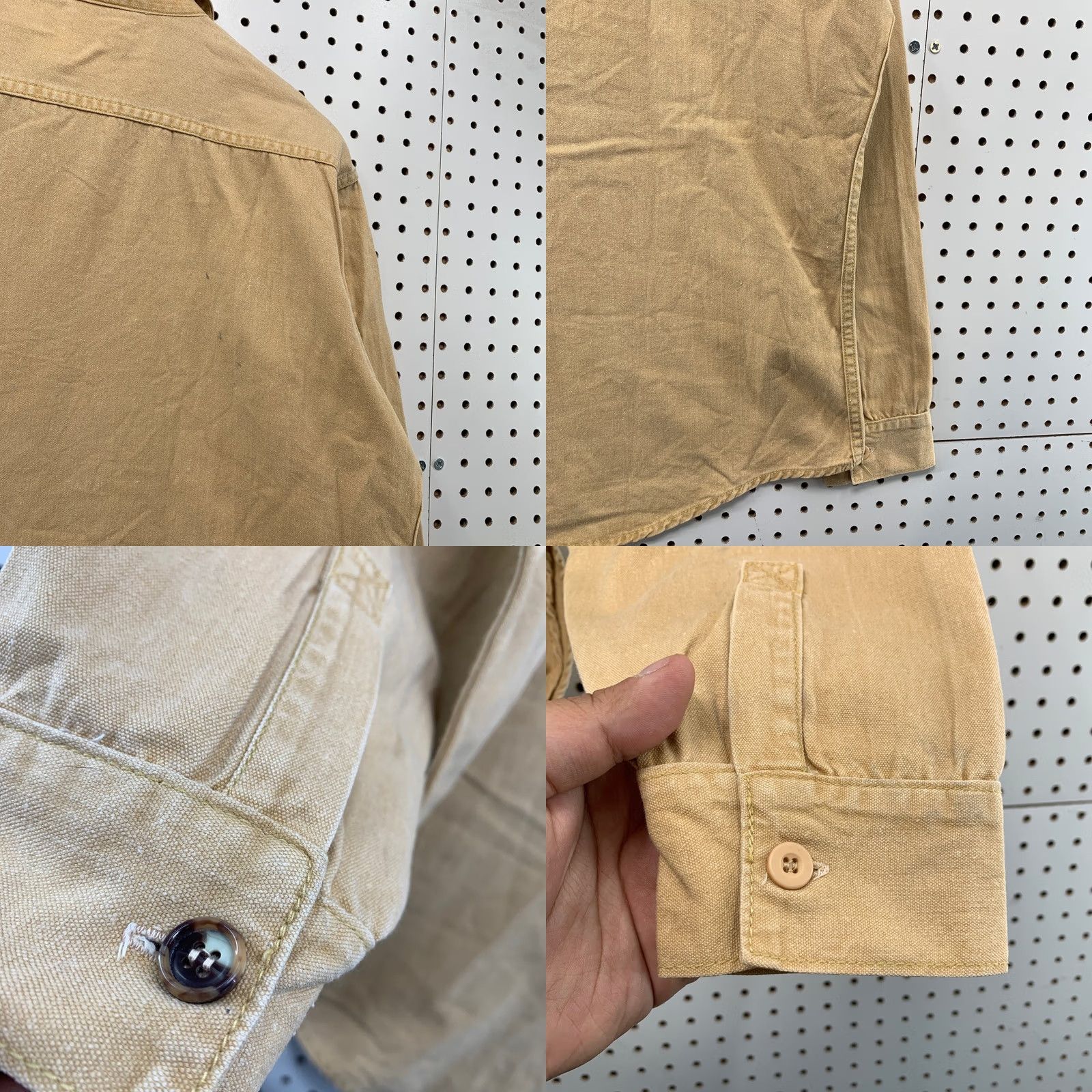 Patagonia VINTAGE Patagonia Button Shirt Mens M Beige Cotton Canvas USA Size US M / EU 48-50 / 2 - 10 Thumbnail