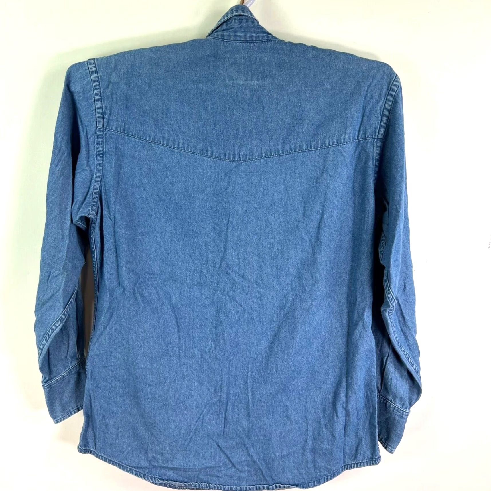 Denime VINTAGE Crazy Cowboy Men’s Denim Shirt Long Sleeve Button-Up Blue Size L Casual, Party, Workwear Size US L / EU 52-54 / 3 - 7 Thumbnail