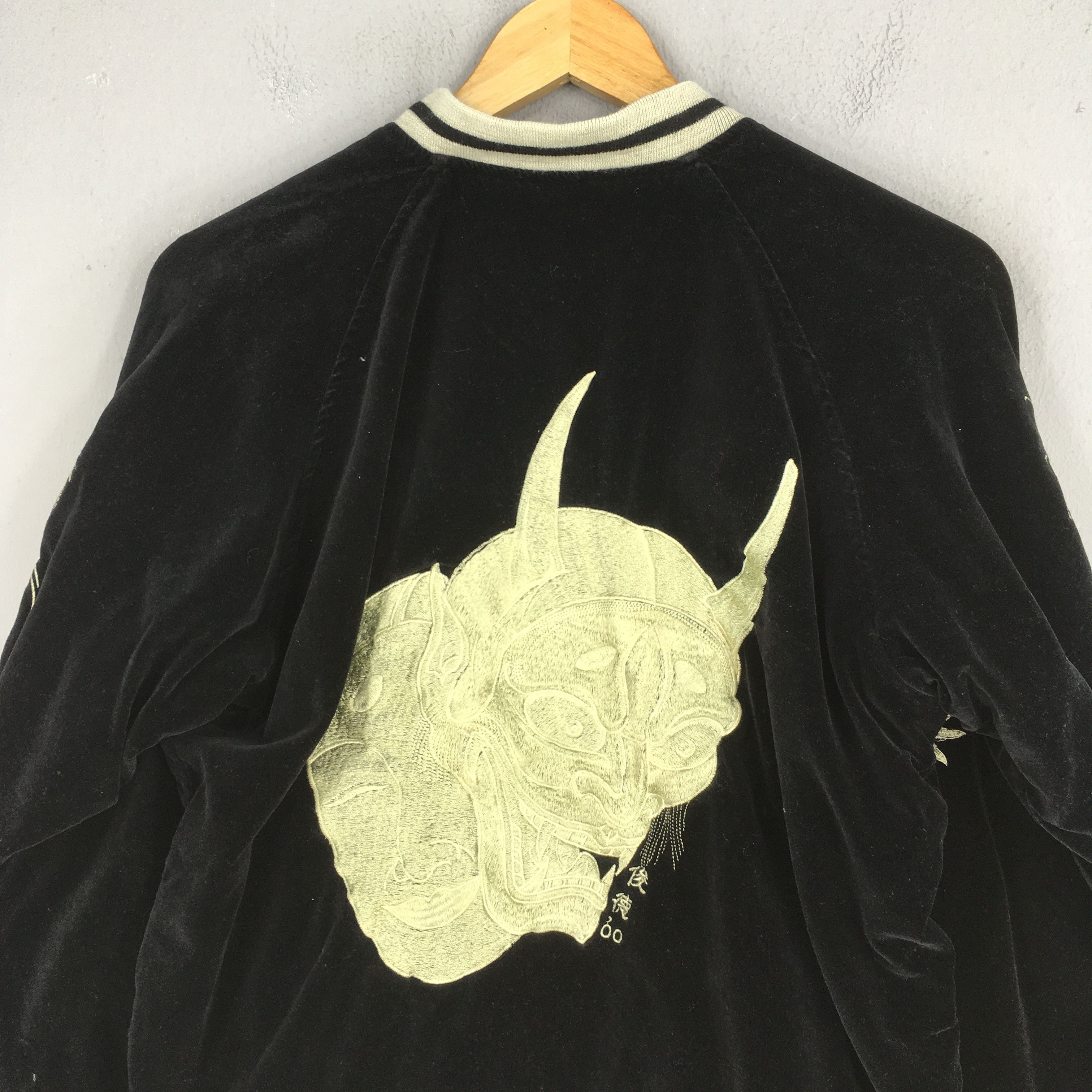 Japanese Brand Vintage 1980s Sukajan Japanese Demon Ogre Souvenir Jacket M Size US M / EU 48-50 / 2 - 2 Thumbnail