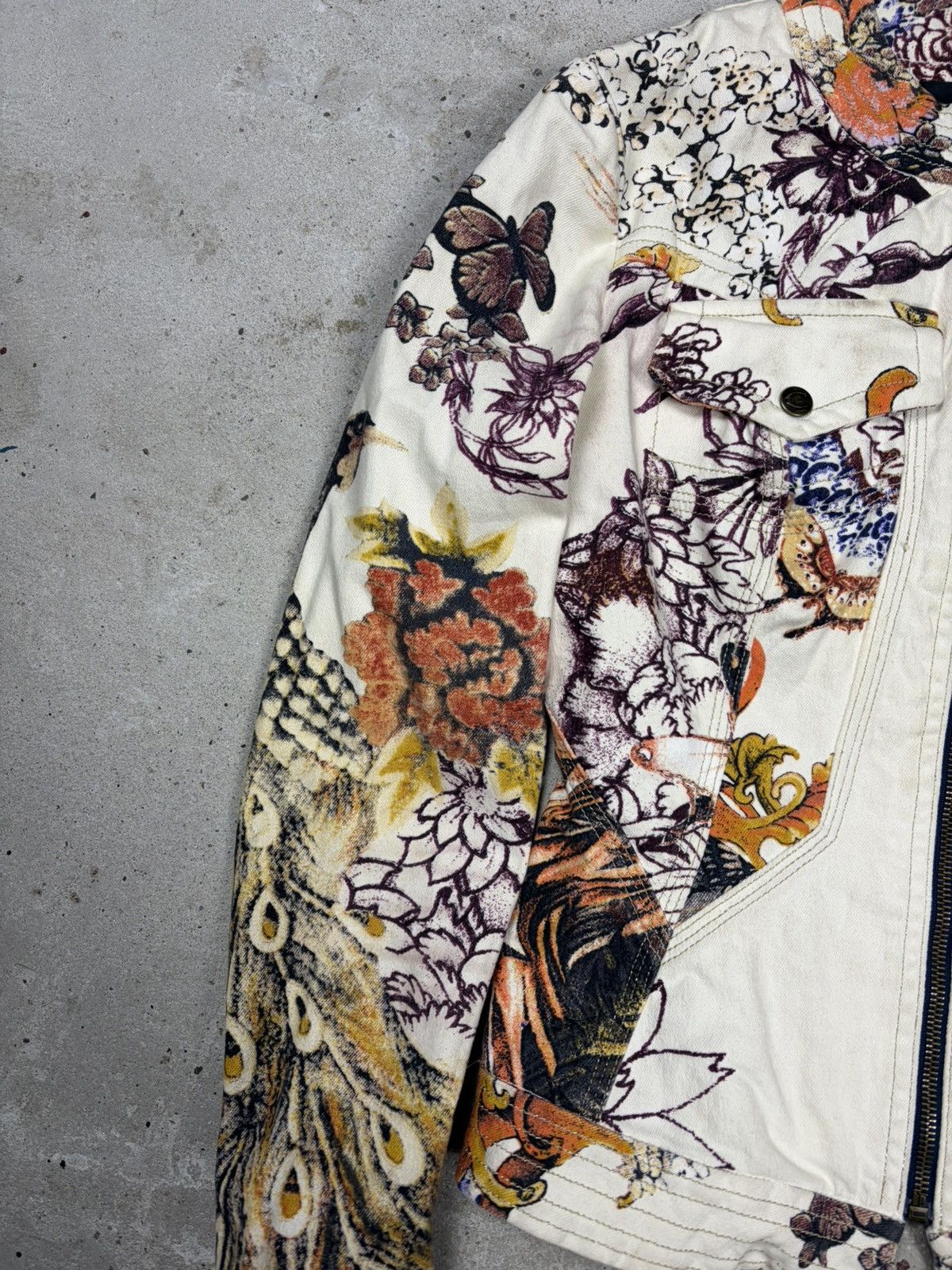 Just Cavalli 2000s Just Cavalli Roberto Multi Print Jeans Jacket Denim Size XS / US 0-2 / IT 36-38 - 6 Thumbnail