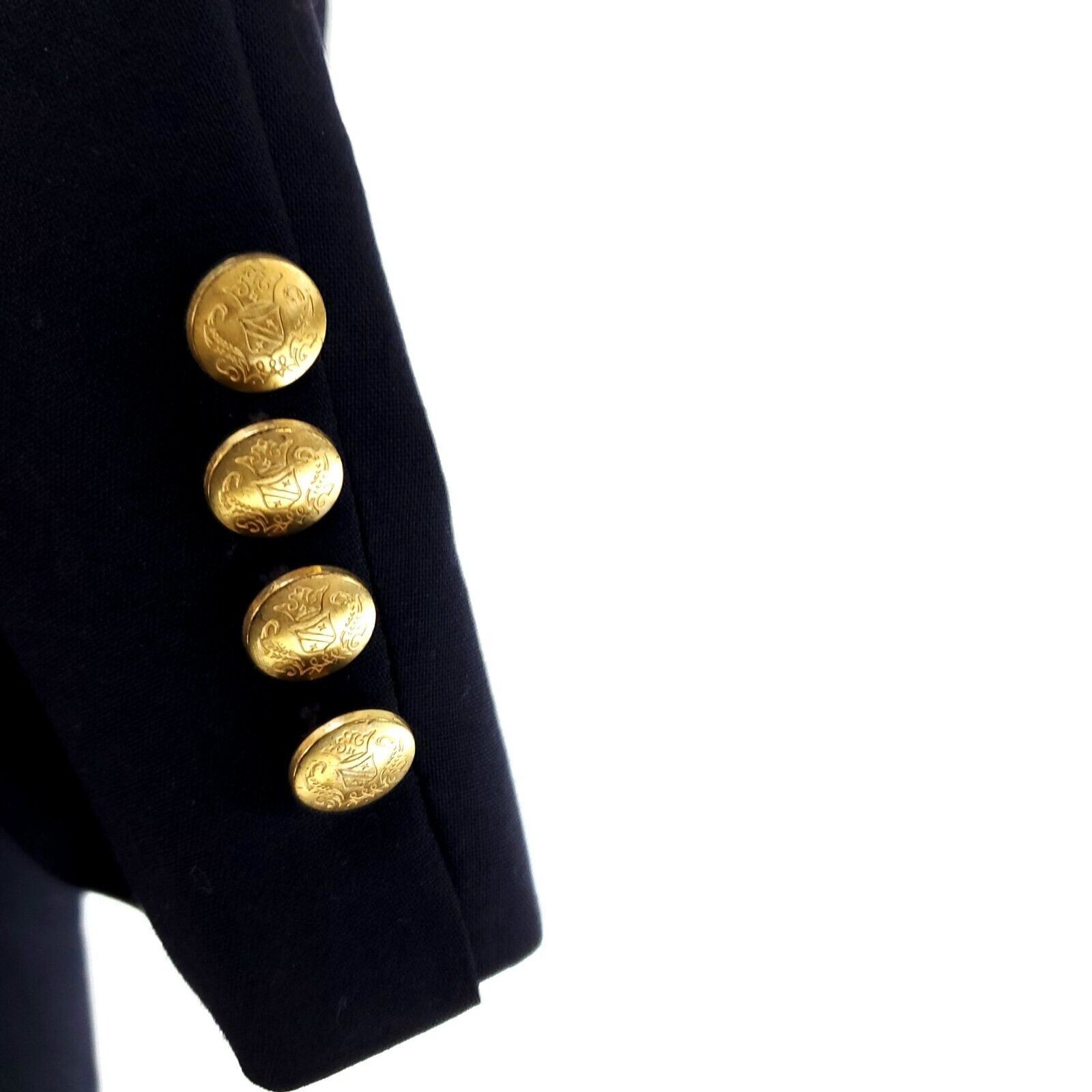 Vintage Stanley Blacker Wool 2 Gold Button Blazer 42L Or Slim 44L Bl Size 42L - 4 Thumbnail