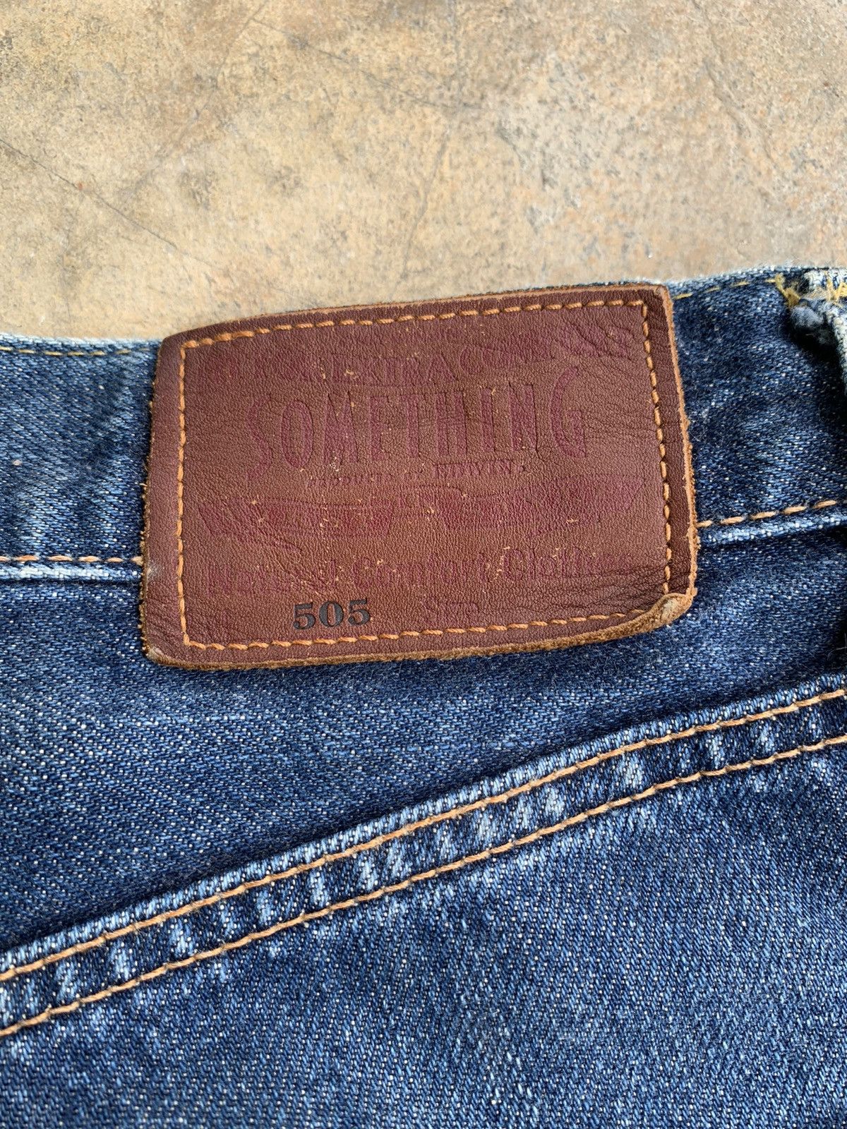 Edwin × Jean Baggy Jeans Something By Edwin 505 Selvedge Distressed Denim Size US 27 - 9 Thumbnail