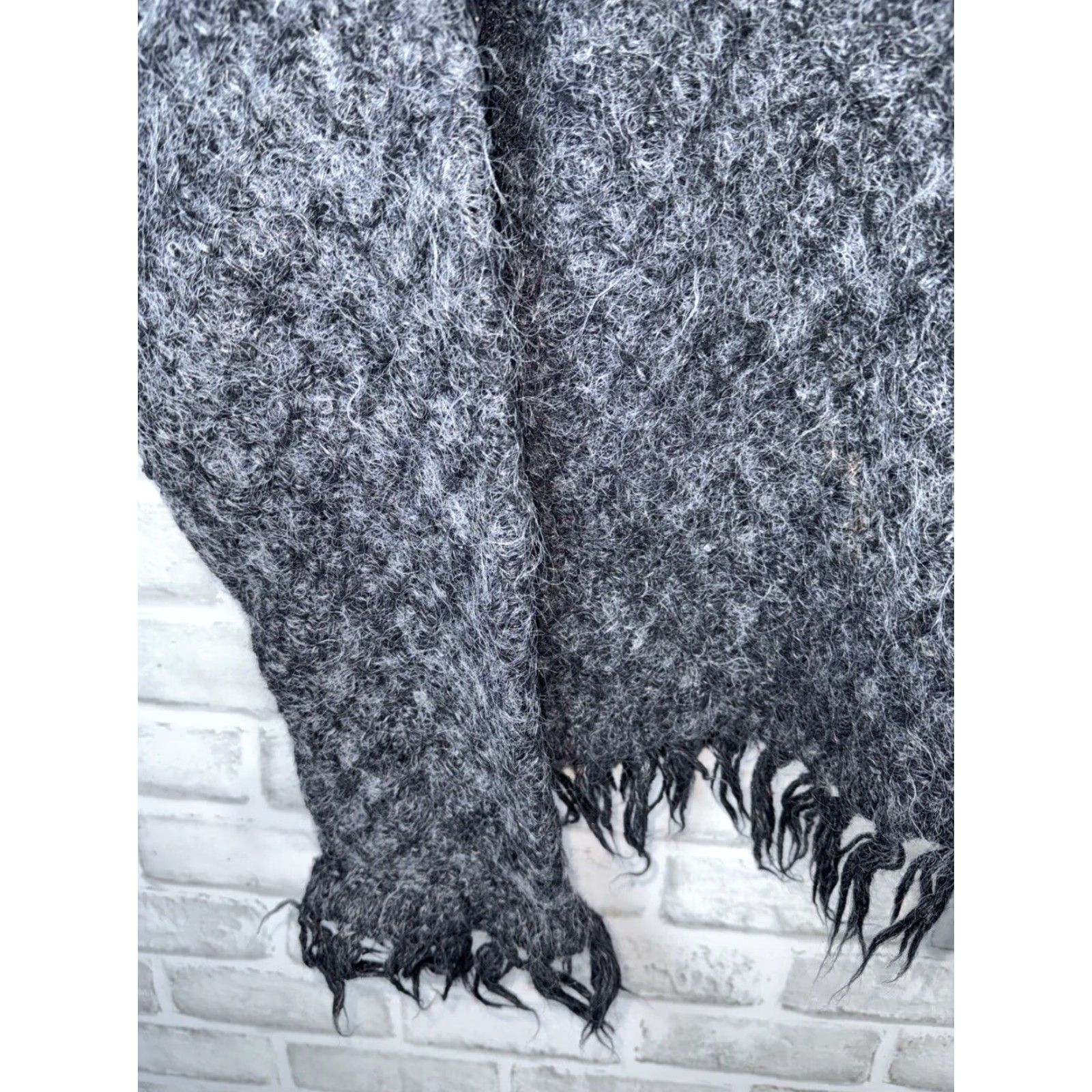 CO VINTAGE Peruvian Sweater Co Gray Pullover Sweater One Size 100% Virgin Acrylic Womens Size ONE SIZE - 5 Thumbnail
