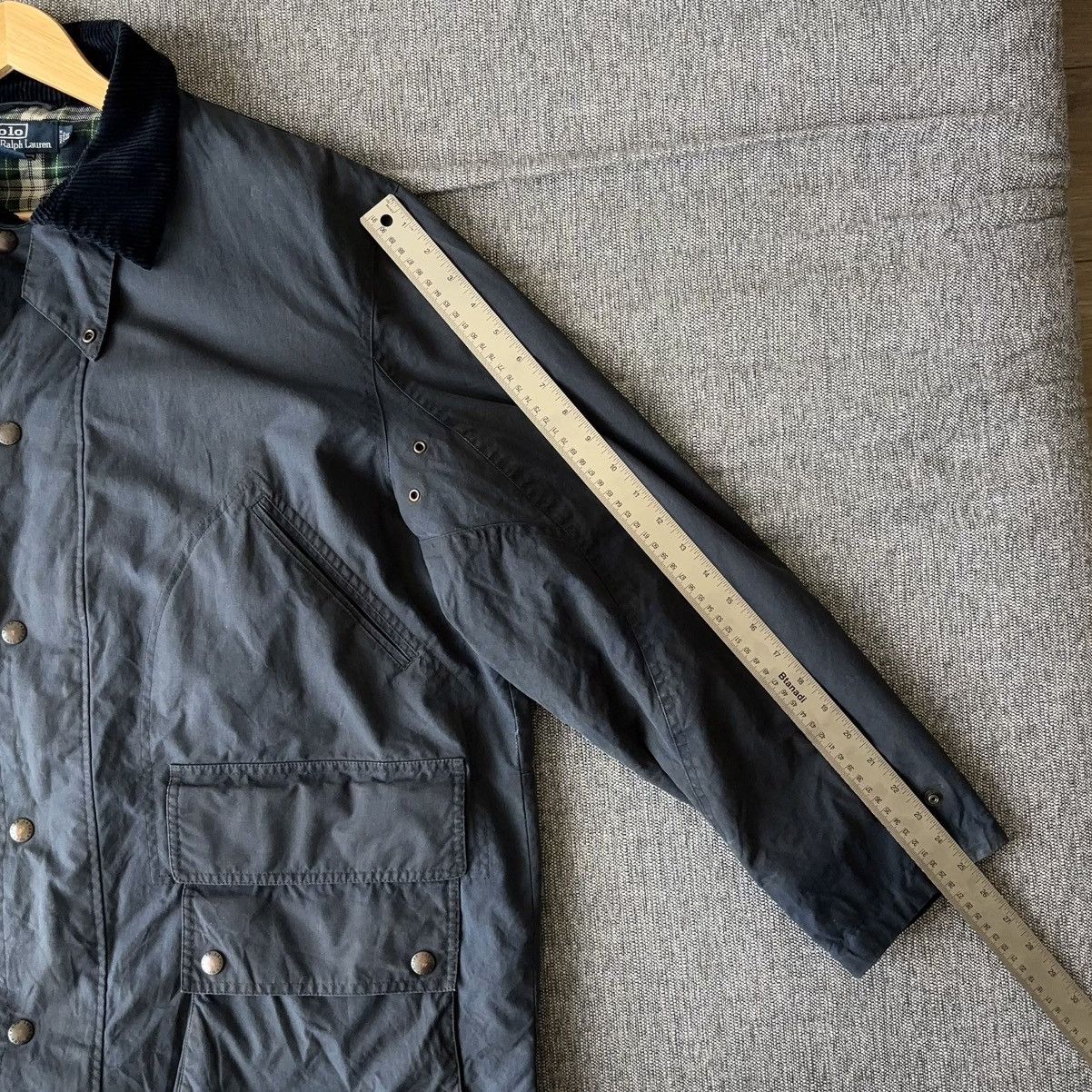 Polo Ralph Lauren Vintage Oilcloth Waxed Cotton Jacket Navy Barn Coat Field Size US XL / EU 56 / 4 - 20 Thumbnail