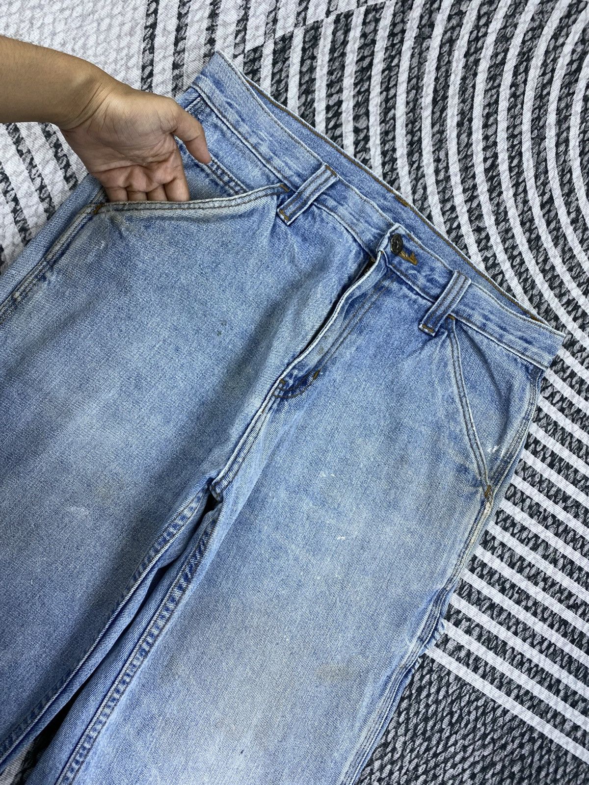 Faded Glory Vintage Faded Glory Carpenter Distressed Denim Jeans Size US 31 - 10 Thumbnail