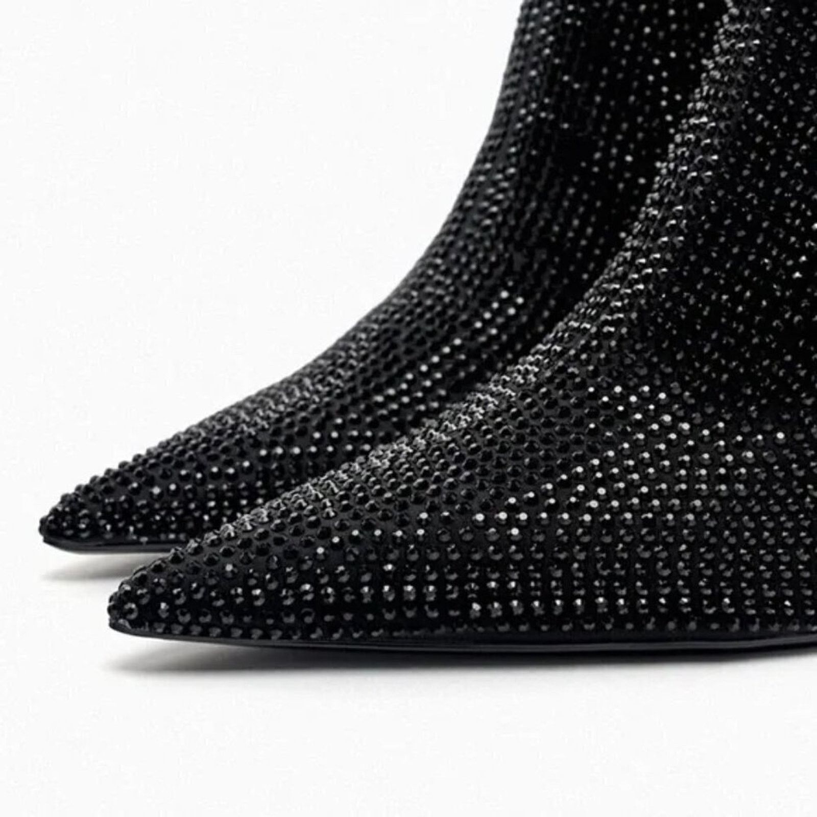 Zara ZARA Rhinestone Pointed Toe Ankle Boots – Sz 6.5, 8 NWT Size US 6.5 / IT 36.5 - 20 Thumbnail