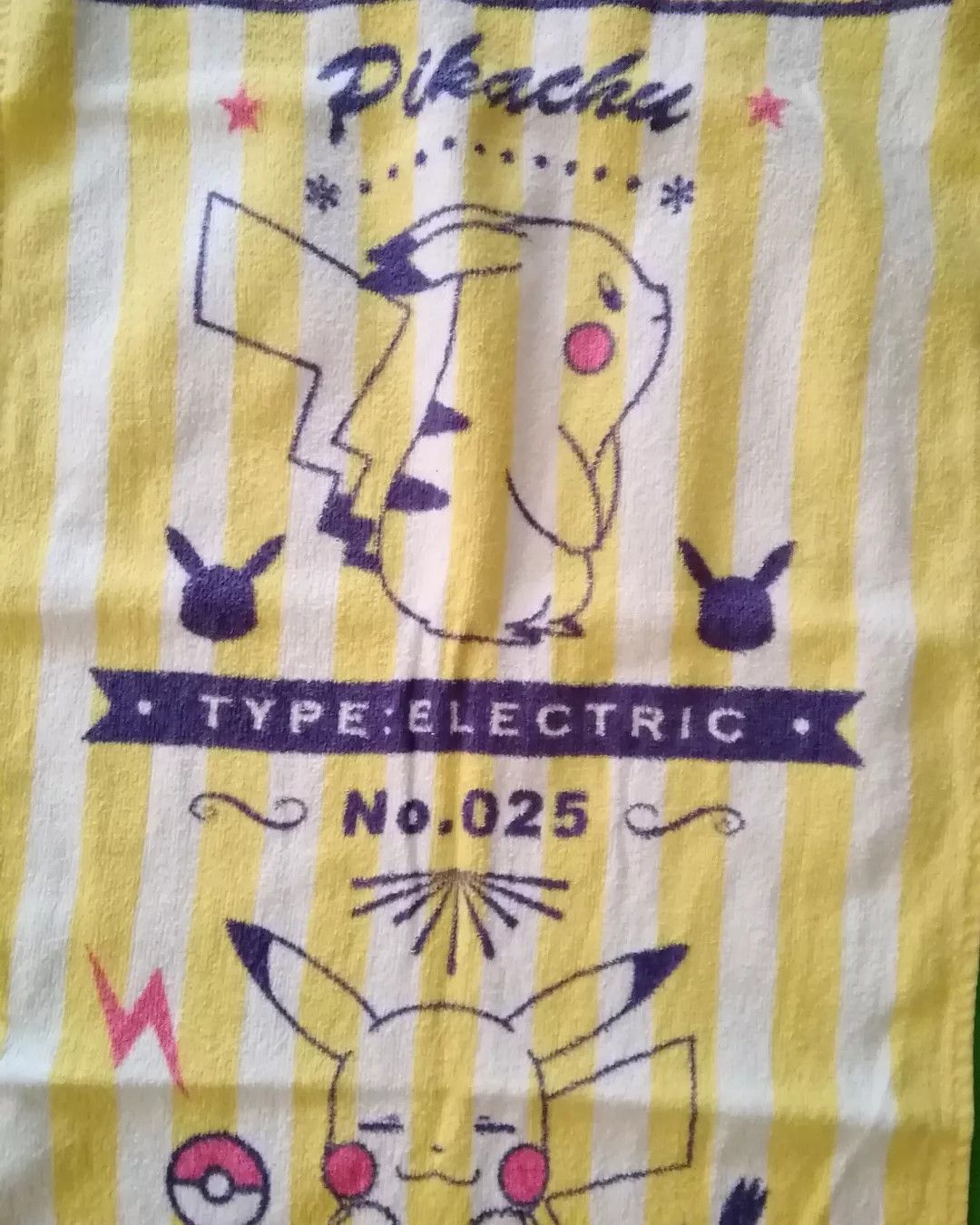 Pokemon Pokemon Pikachu Type Electric Art Anime Towel Size ONE SIZE - 3 Thumbnail