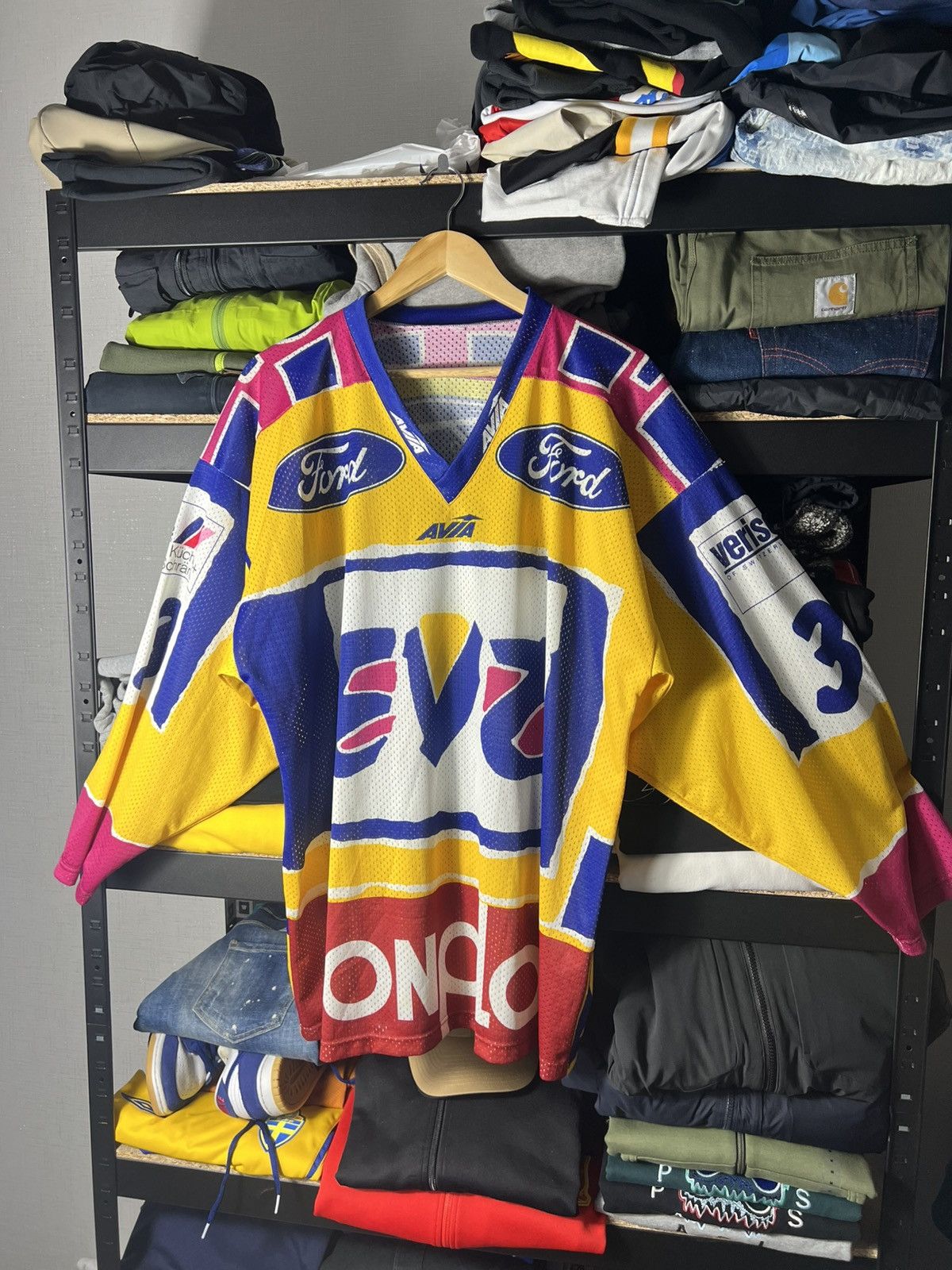 NHL 🏒 Vintage EV Zug Switzerland Ice Hockey Jersey #33 A. Künzi Size US L / EU 52-54 / 3 - 1 Thumbnail