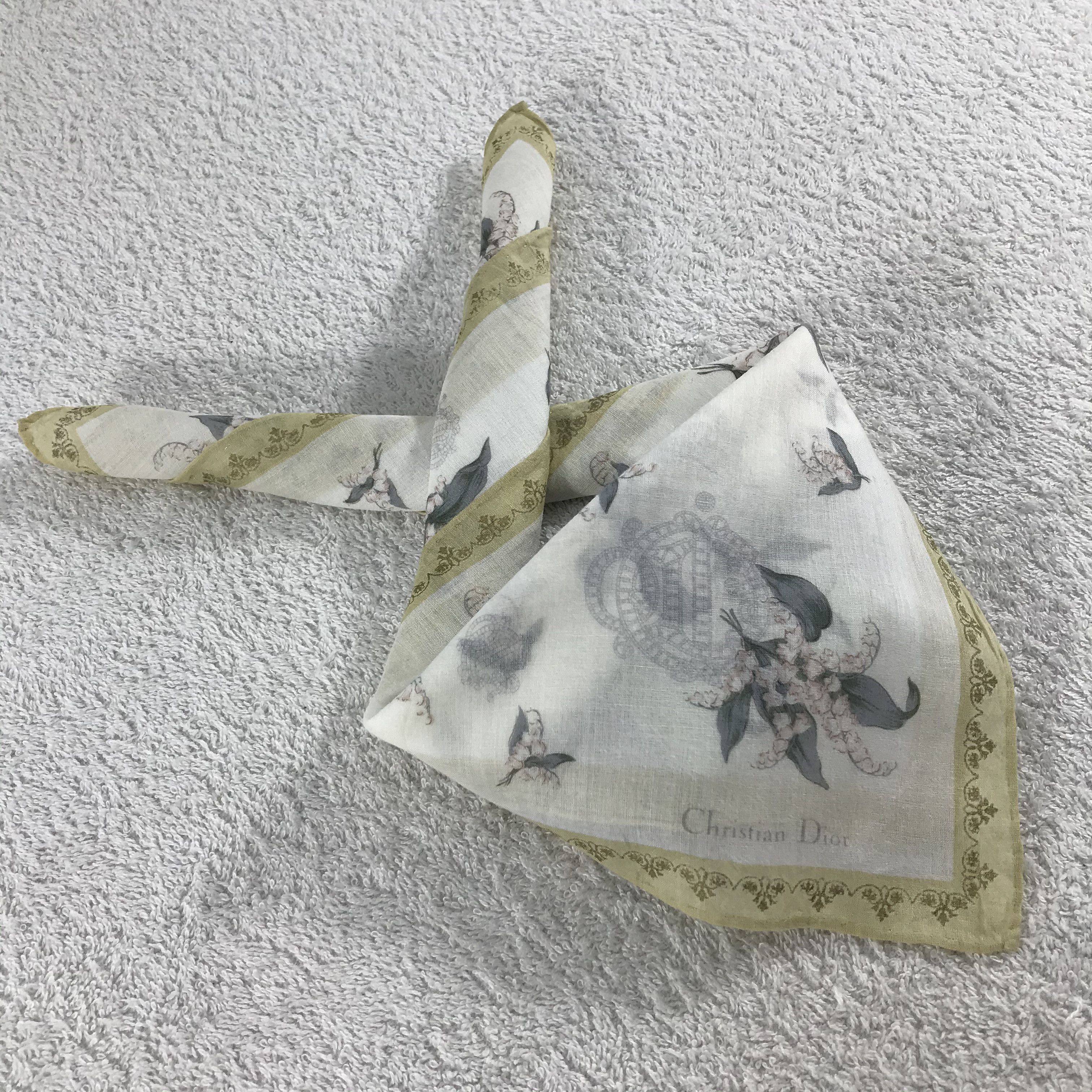 Christian Dior Monsieur × Vintage Christian Dior Bandana / Handkerchief / Neckerchief - S152 Size ONE SIZE - 4 Thumbnail