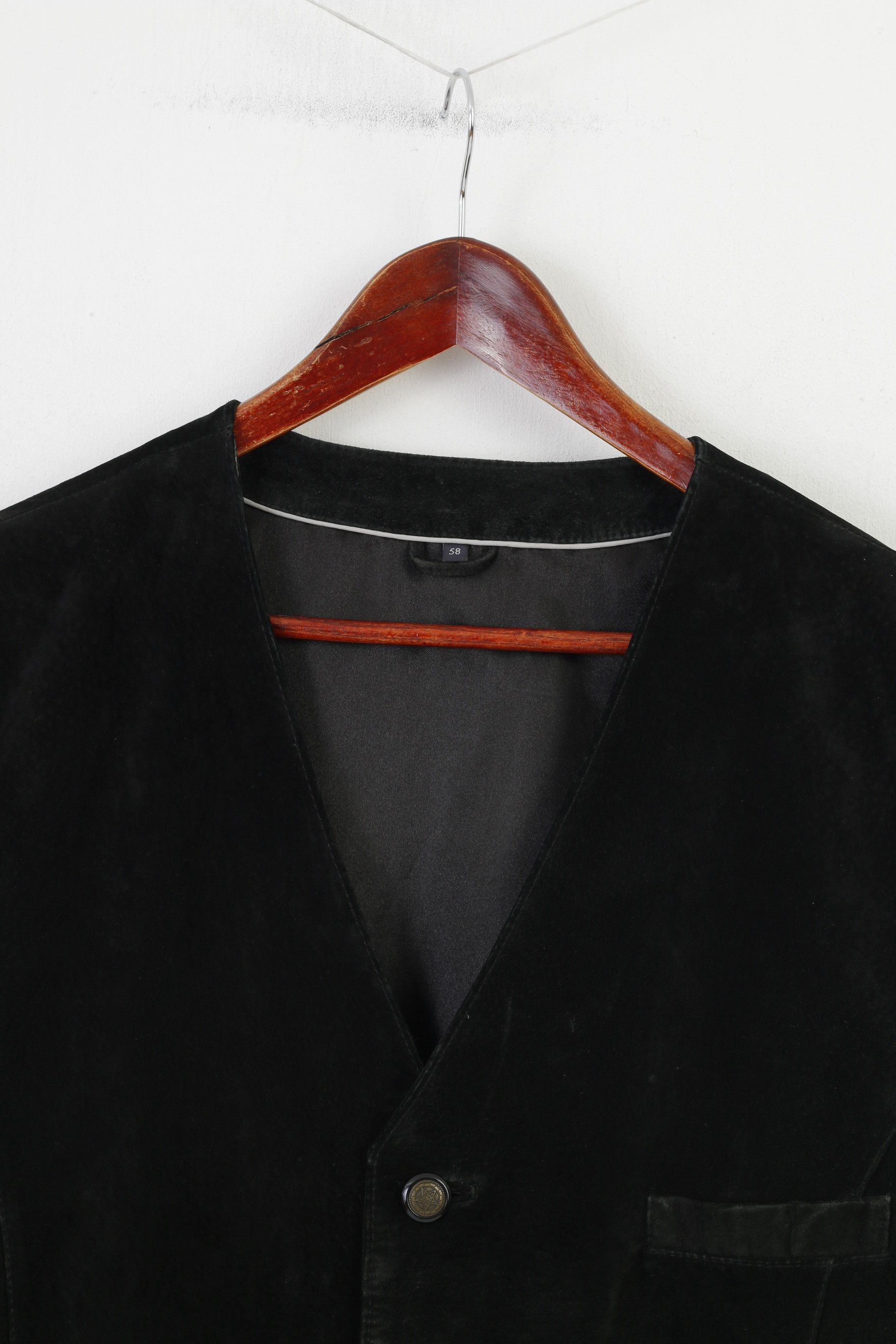 Vintage C.Comberti Men 58 XXL Leather Vest Black Bottoms 10440 Size US XXL / EU 58 / 5 - 2 Thumbnail