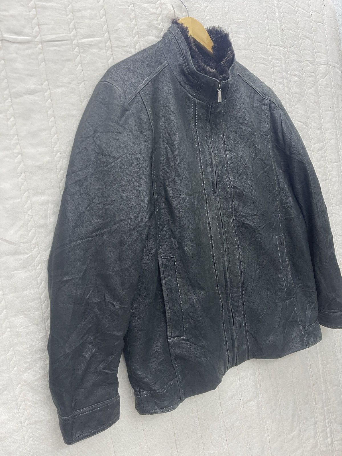 DAKS × Vintage STEALS💥DAKS GOLF RABBIT SHEARLING LEATHER JACKET Size US L / EU 52-54 / 3 - 3 Thumbnail