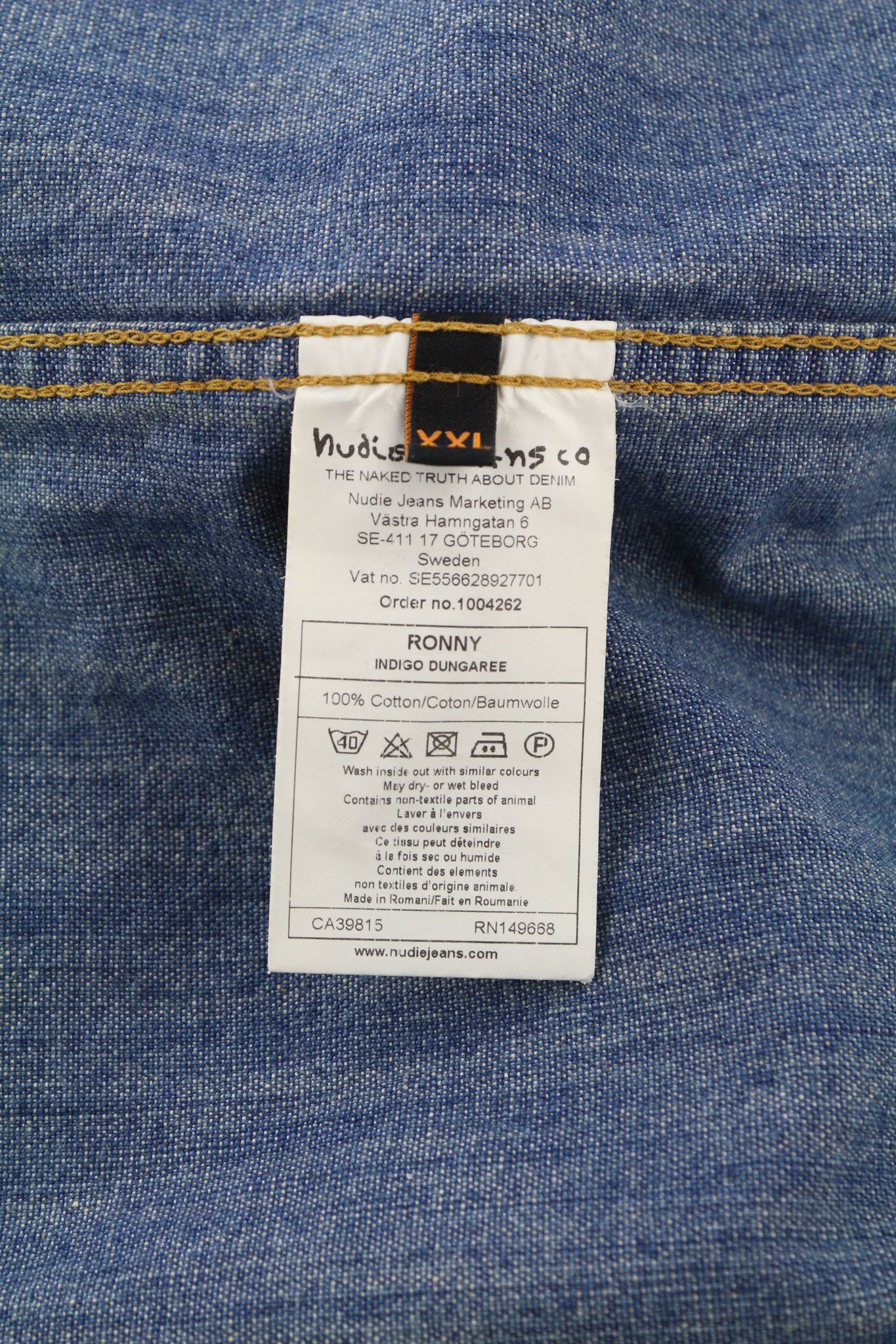 Nudie Jeans RONNY 2XL Indigo Blue Washed Buttoned Jacket 80732 Size US XXL / EU 58 / 5 - 6 Thumbnail