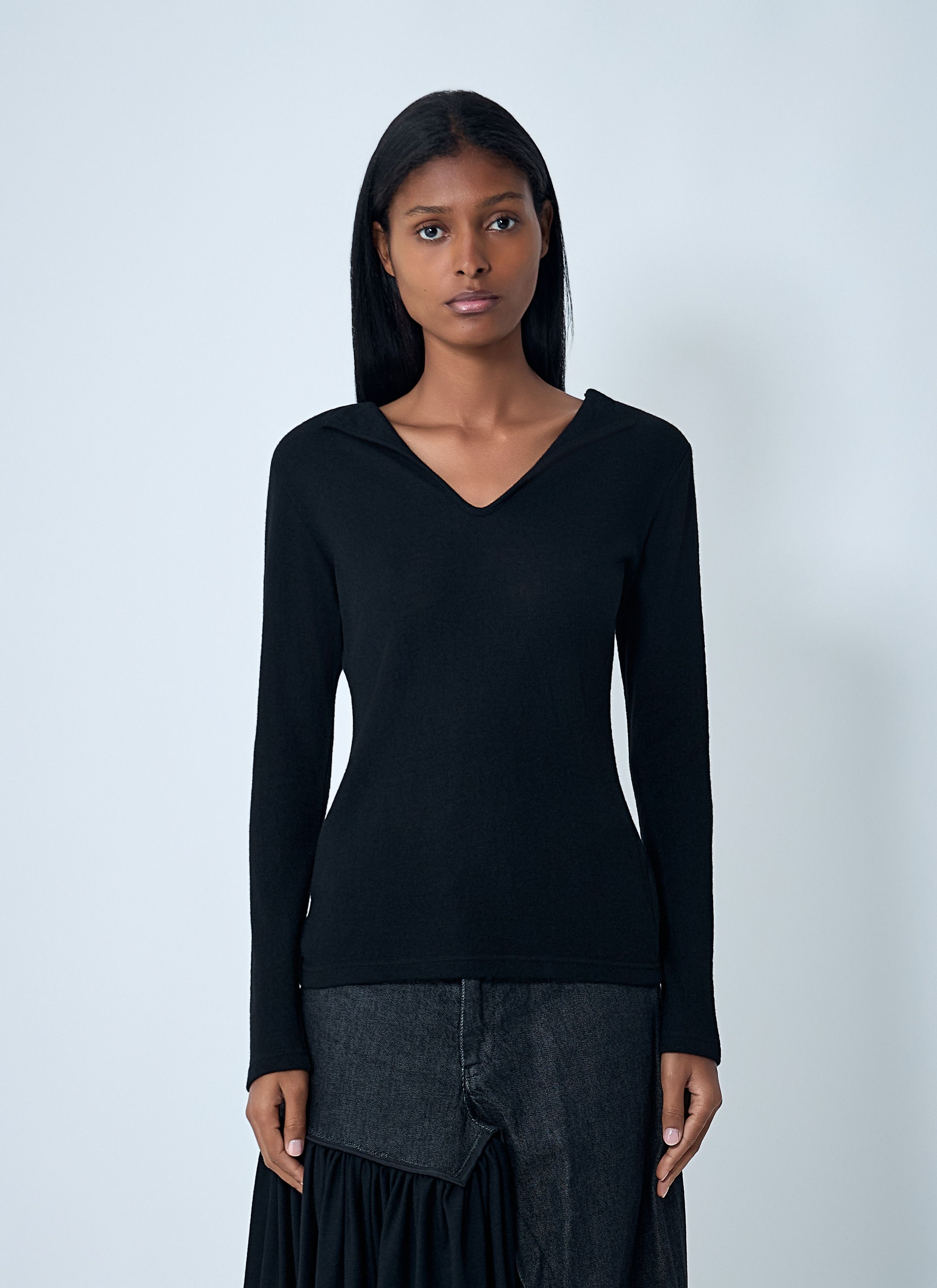 Yohji Yamamoto Lace-Up Wool Sweater Size S / US 4 / IT 40 - 1 Thumbnail