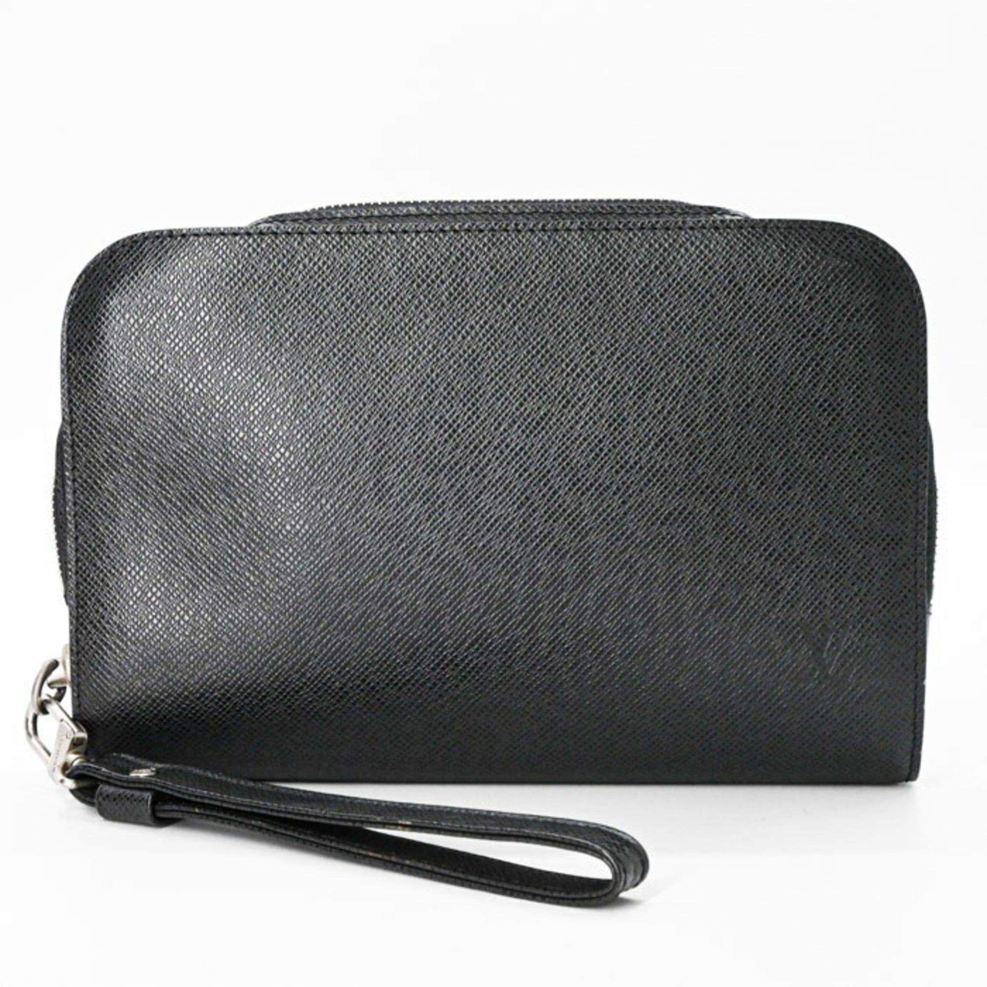 Louis Vuitton LOUIS VUITTON Taiga Baikal Leather Clutch Bag, Ardoise M30182 Size ONE SIZE - 1 Thumbnail