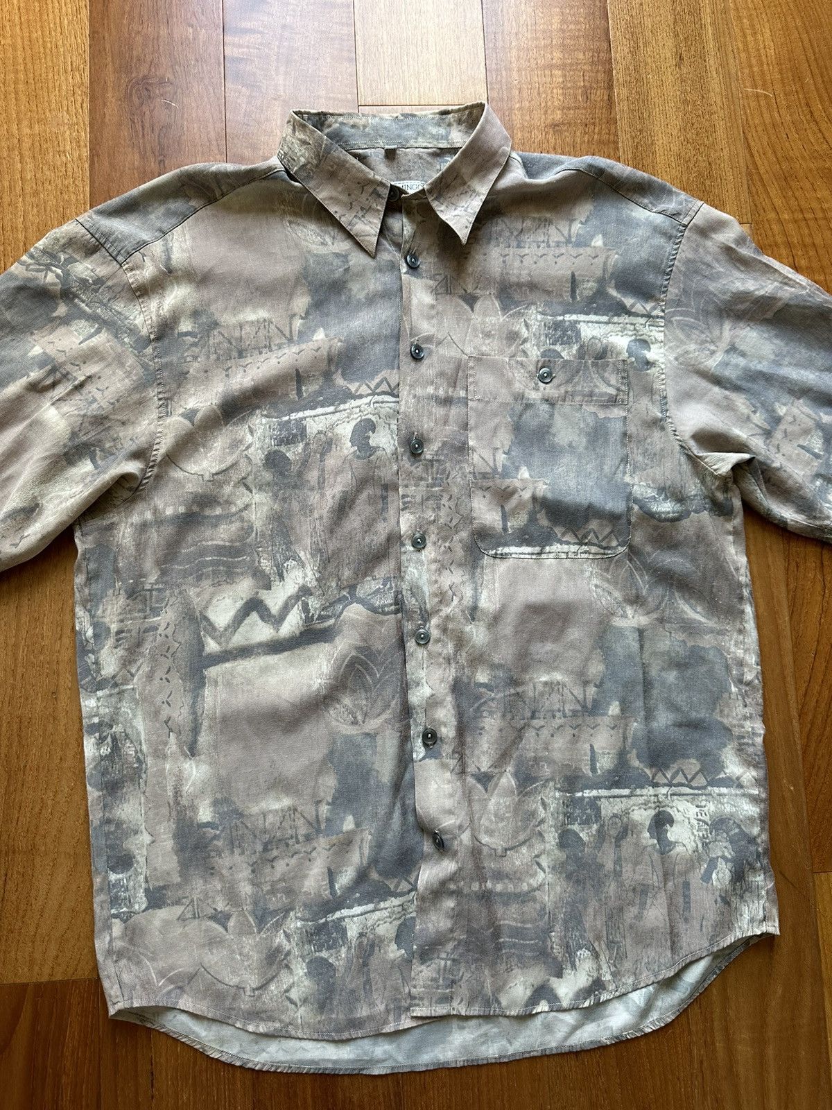Vintage Vintage 80s Club D’amingo Abstract Art Button Up T-Shirt Size US XL / EU 56 / 4 - 3 Thumbnail