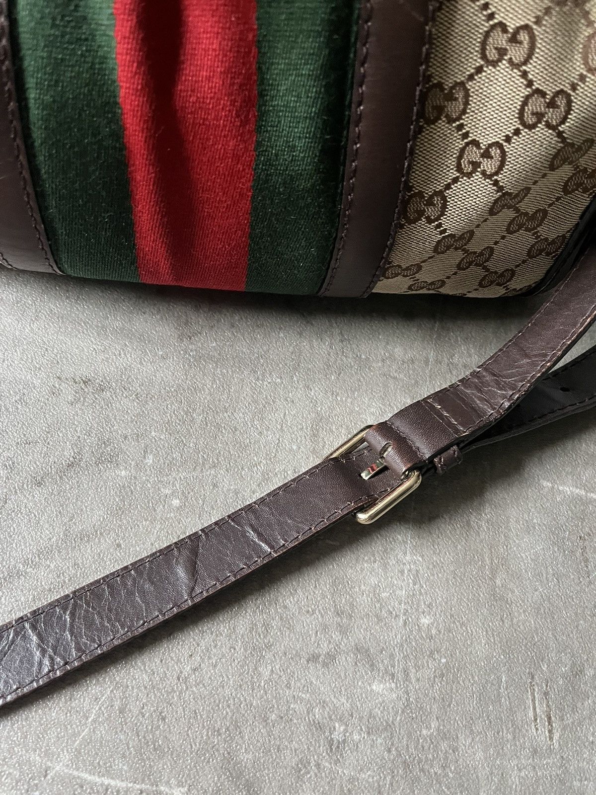 Gucci Vintage Gucci Boston bag leather beige brown Size ONE SIZE - 6 Thumbnail
