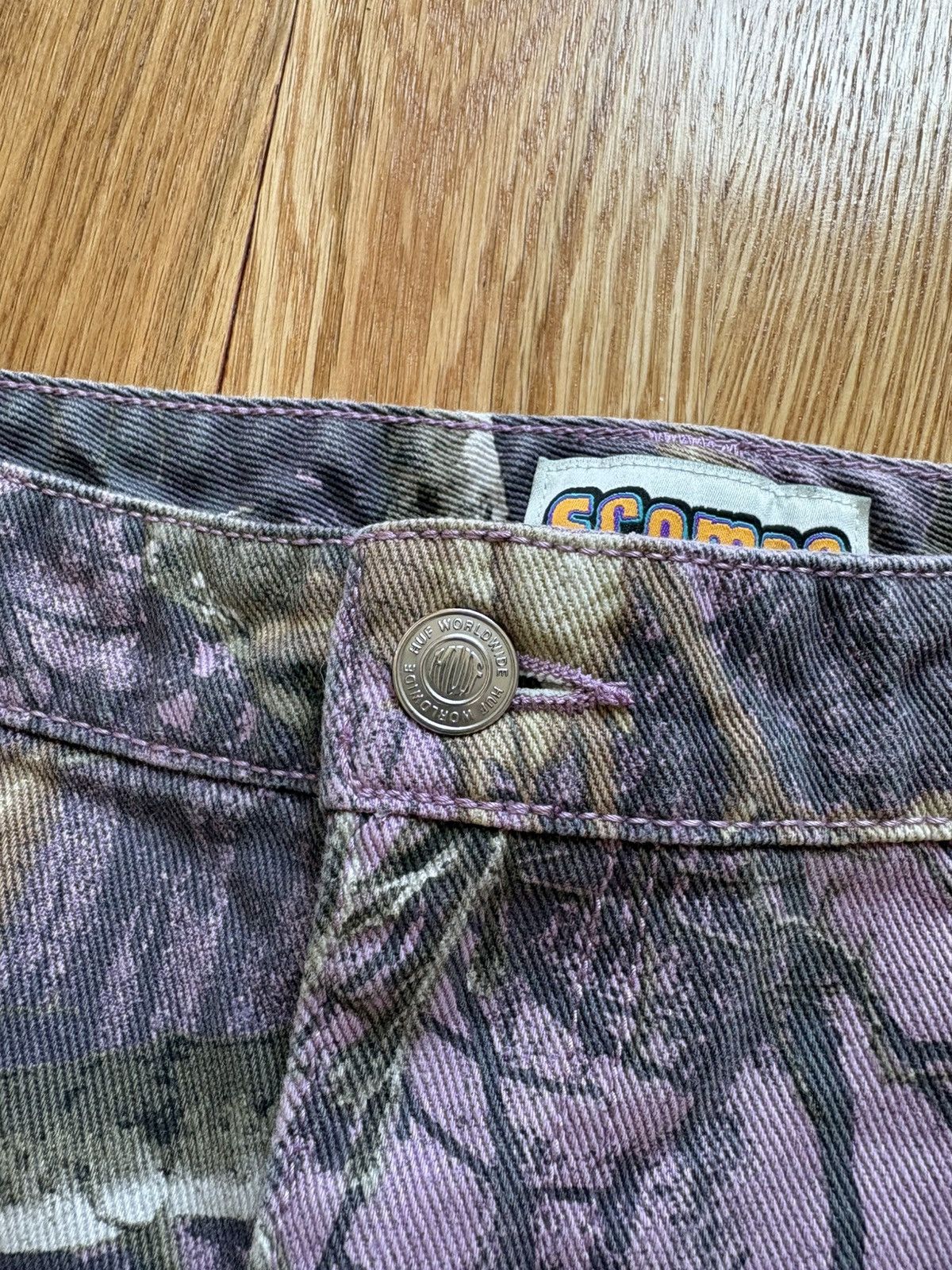 Huf HUF x Realtree Cromer Y2K Camo Denim Jorts Shorts Lilac 36 Size US 36 / EU 52 - 7 Thumbnail