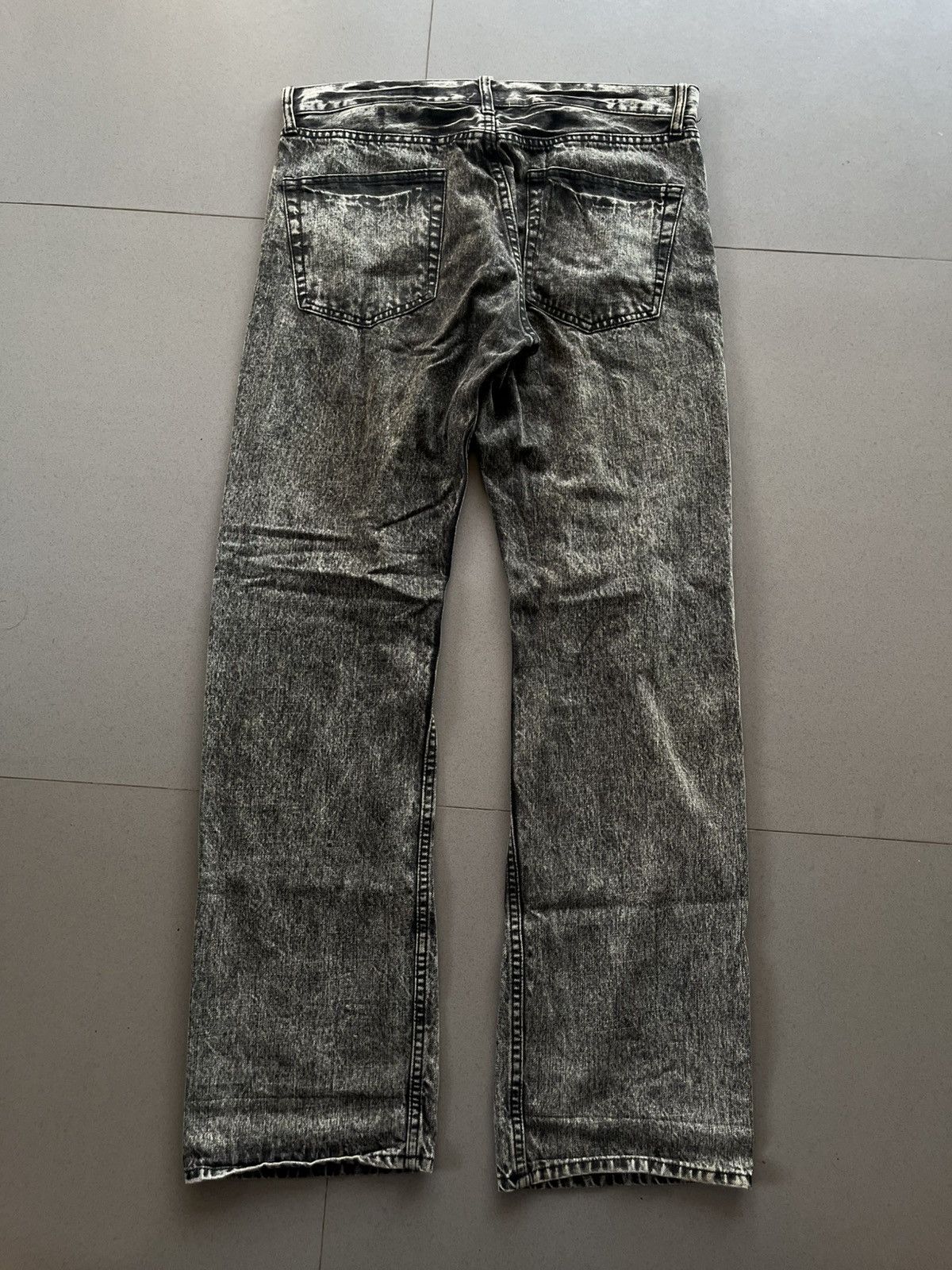 Isamu Katayama Backlash JAPANESE SORRIDERE WASHING FADED PATTERNS DENIM JEANS PANTS Size US 34 / EU 50 - 2 Thumbnail
