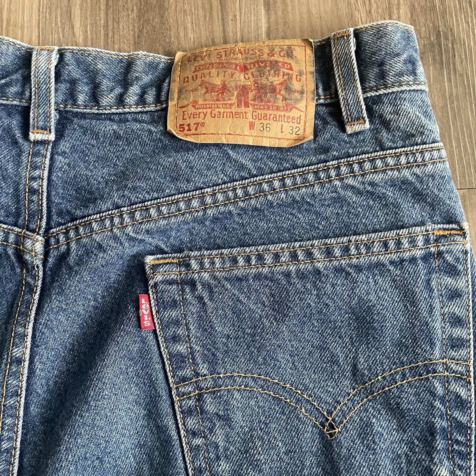 Levi's × Vintage Vintage Levis 517 Jeans Mens Size 36x31 Medium Wash Red Size US 36 / EU 52 - 3 Thumbnail