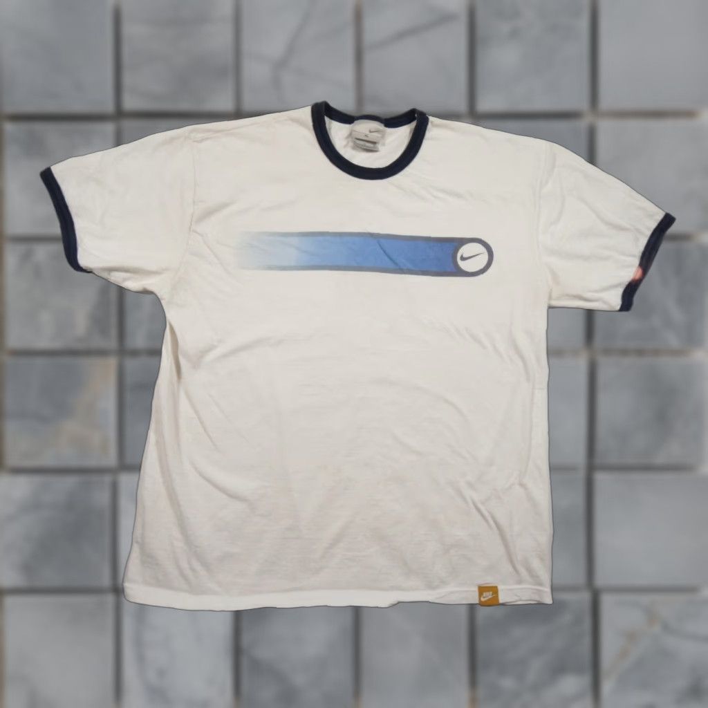 Nike VINTAGE Nike Shirt Mens XLarge White Ringer Tee Swoosh Crewneck Short Sleeve 80s 90s Size US XL / EU 56 / 4 - 1 Thumbnail