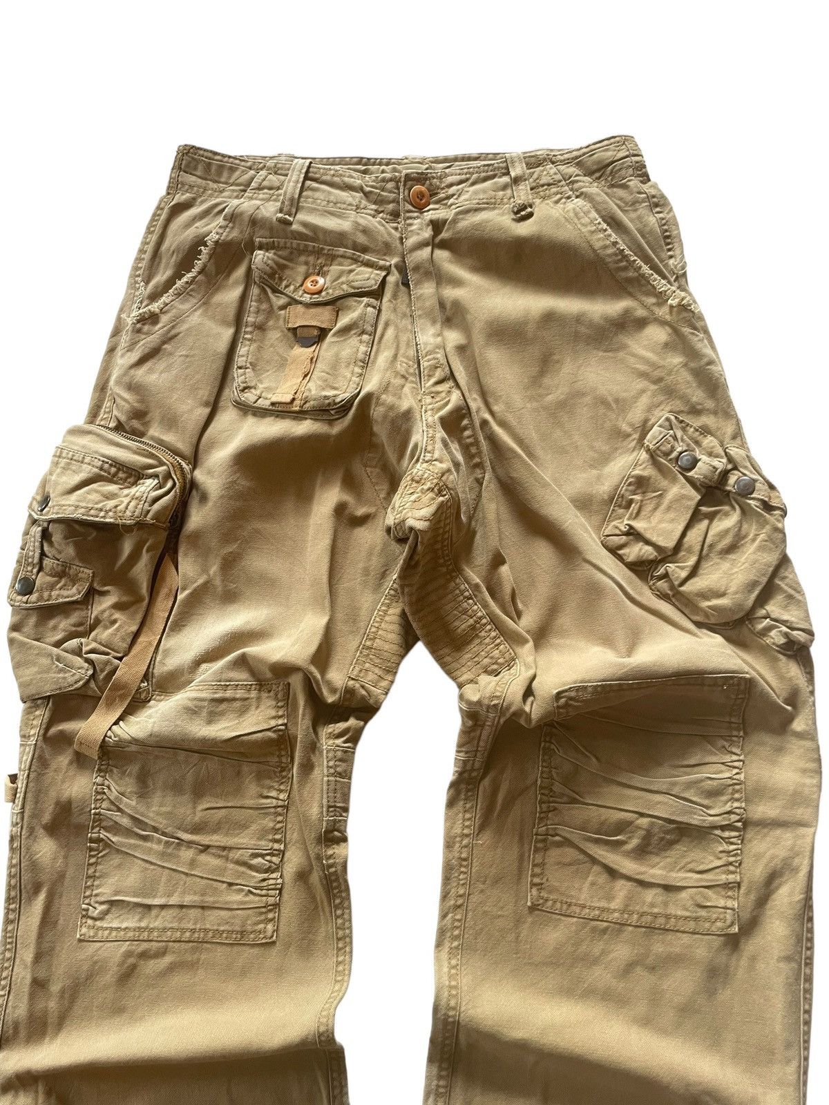 Japanese Brand × Junya Watanabe Junyawatanabe Dolce Gabanna Style Distressed Baggy Cargos Size US 32 / EU 48 - 4 Thumbnail
