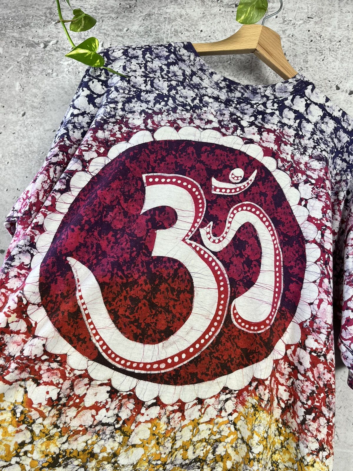 Vintage 3OM - hippie tie-die yoga t-shirt (N) Size US L / EU 52-54 / 3 - 2 Thumbnail