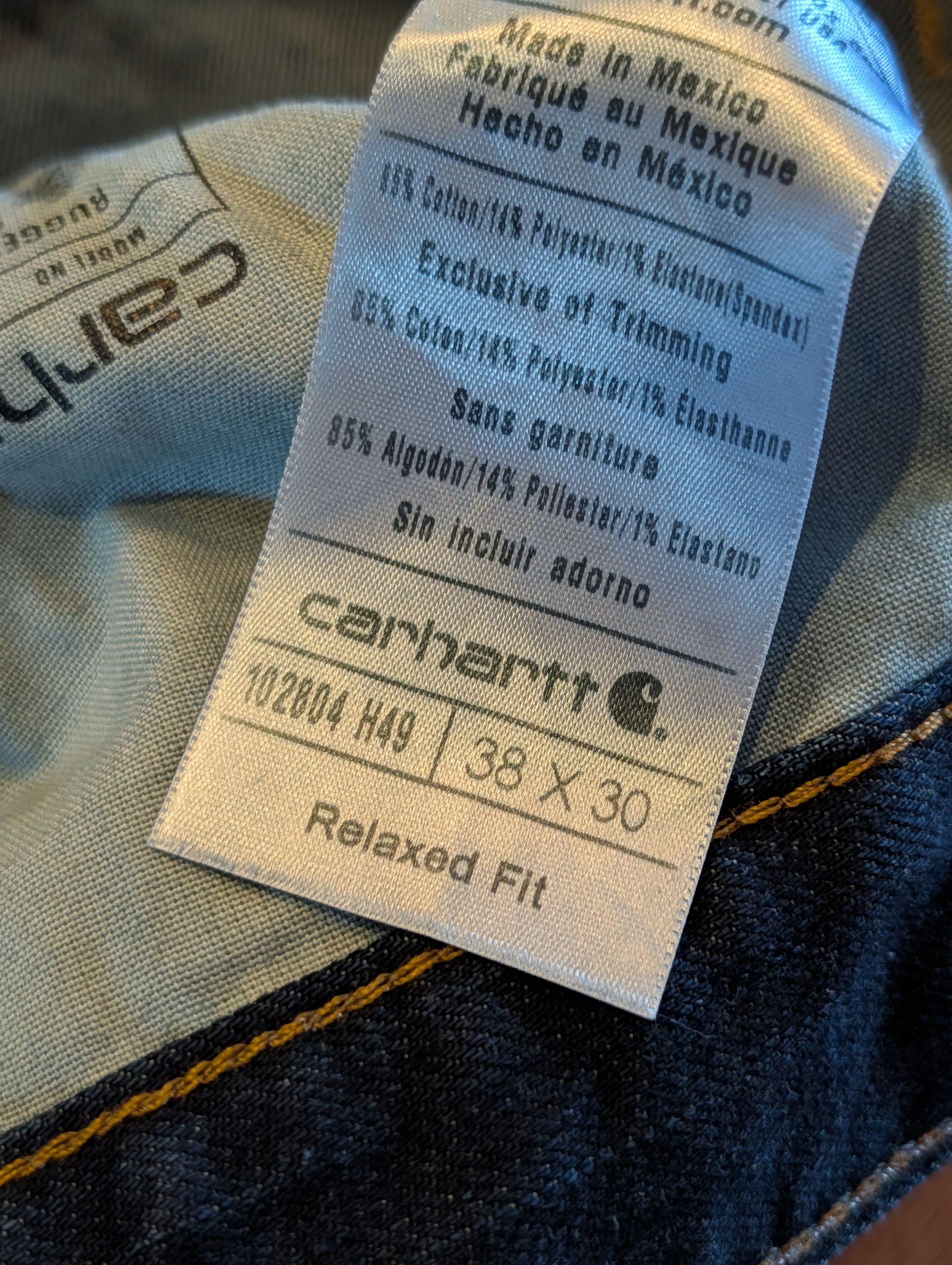 Carhartt Carhartt Relaxed Fit Dark Wash Denim Jeans Men's 38x30 Size US 38 / EU 54 - 5 Thumbnail