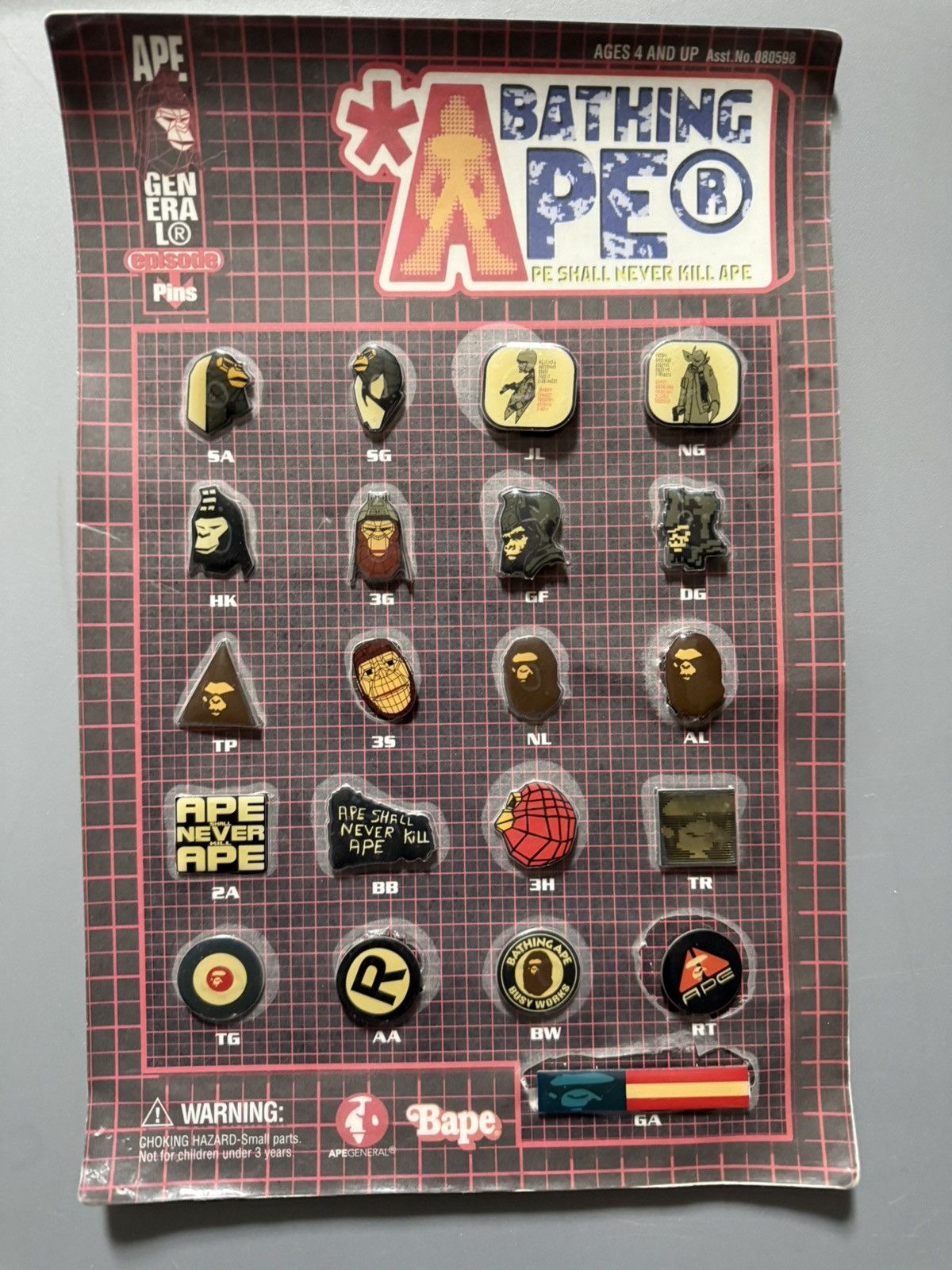 1999 Bape x Futura Pin Set (RARE Full Set)