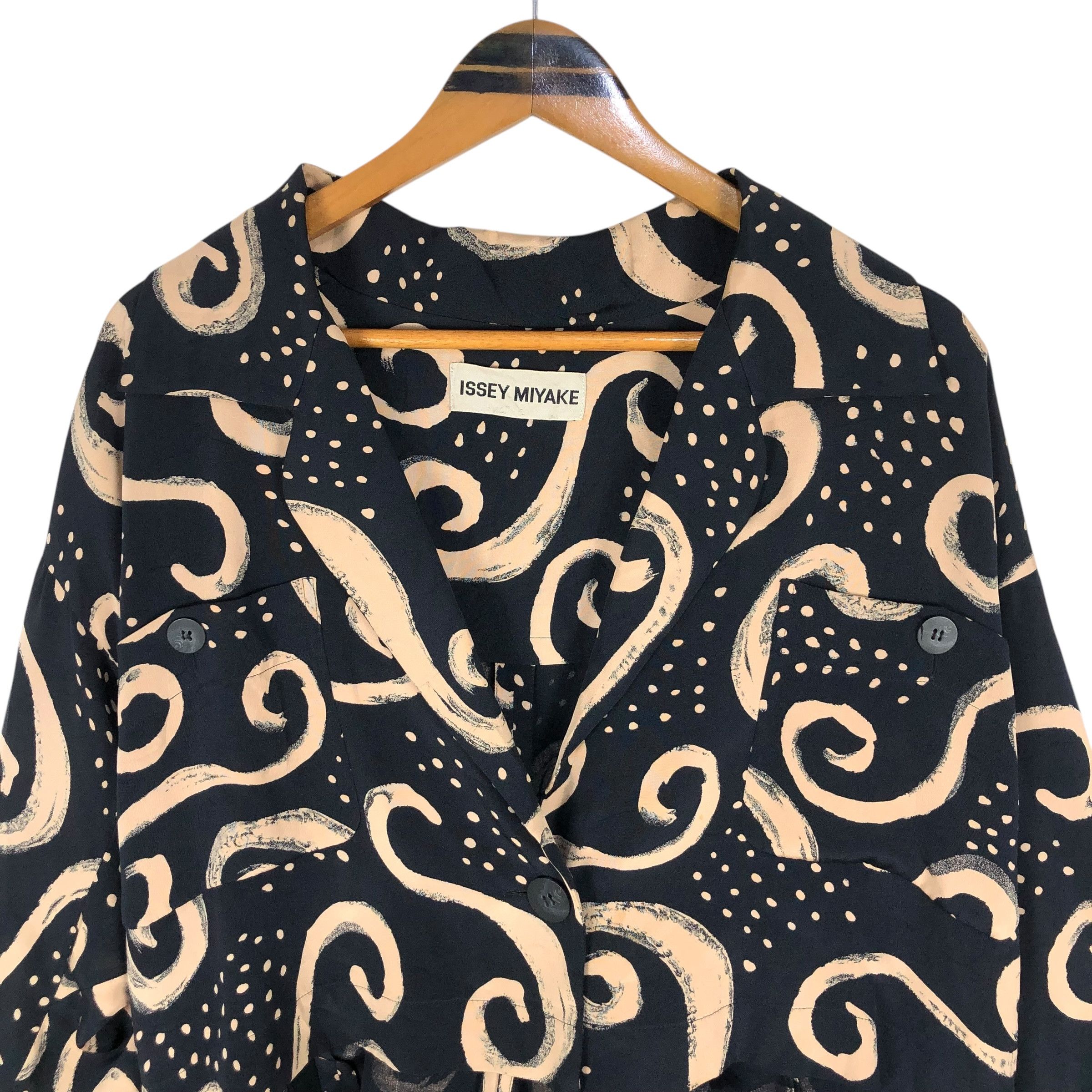 Issey Miyake Vintage Issey Miyake S/S 2002 Silk Blouse Size M / US 6-8 / IT 42-44 - 11 Thumbnail