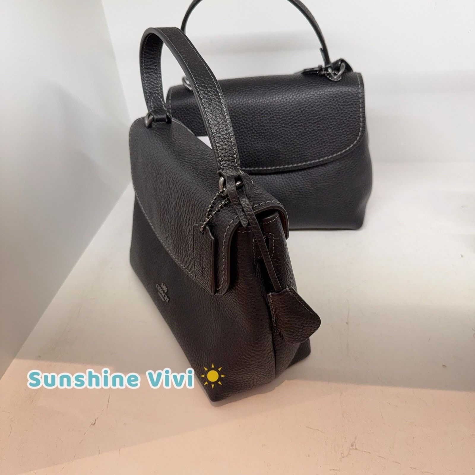 Coach NWT Coach Emory Top Handle Bag CCE53 Gunmetal/Black Size ONE SIZE - 3 Thumbnail