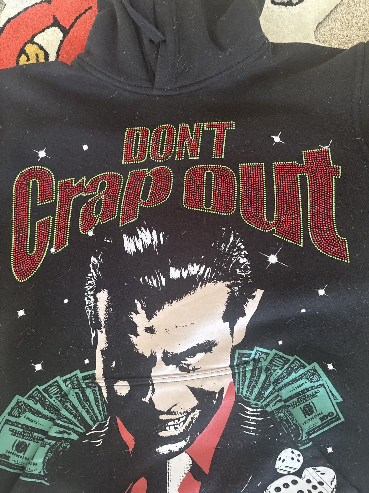 Vintage BEDAZZLE DONT CRAP OUT HOODIE Size US L / EU 52-54 / 3 - 3 Thumbnail