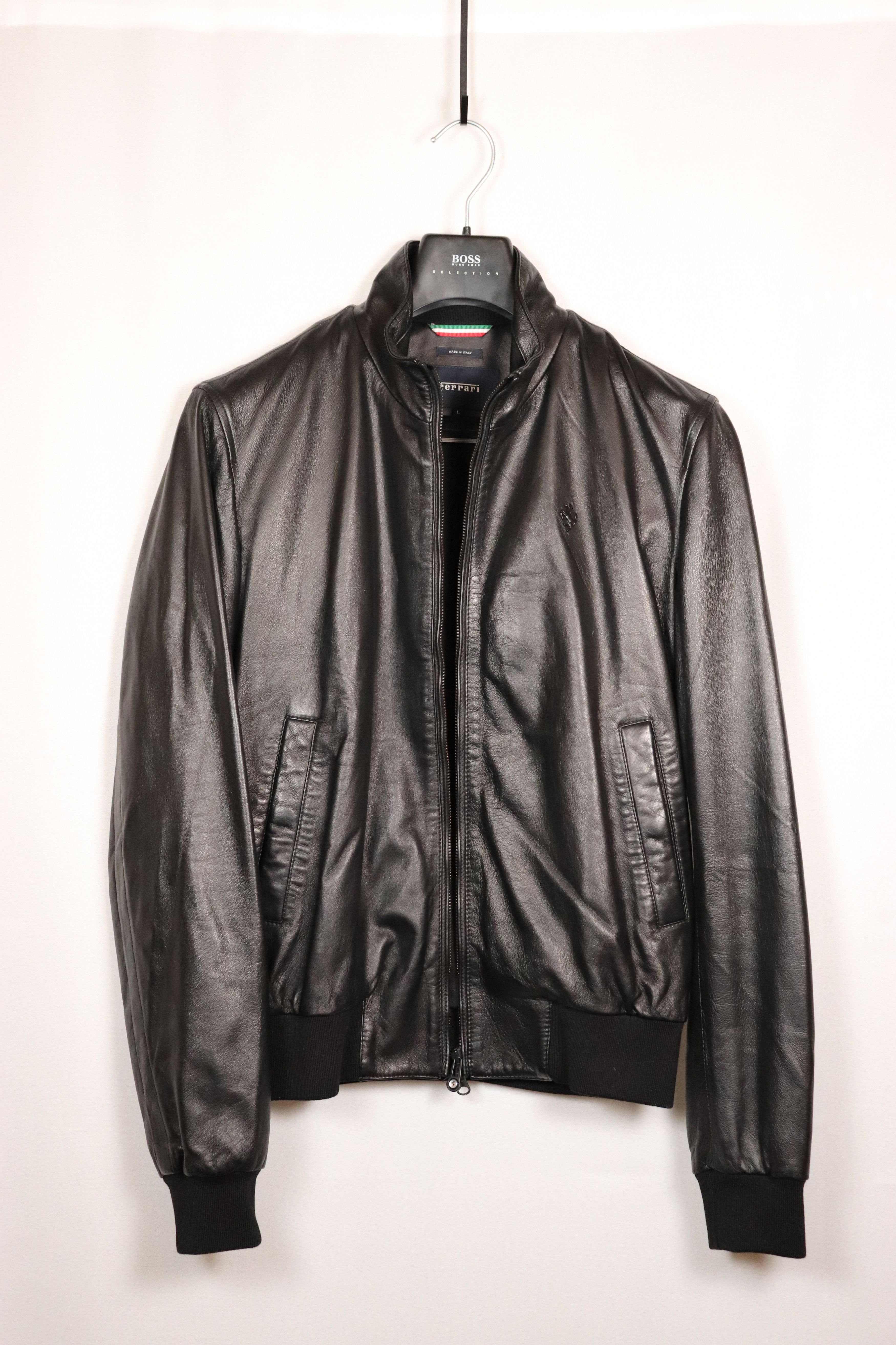 Ferrari Ferrari Black Leather Moto Jacket – L – Boutique Milan Size US L / EU 52-54 / 3 - 1 Thumbnail