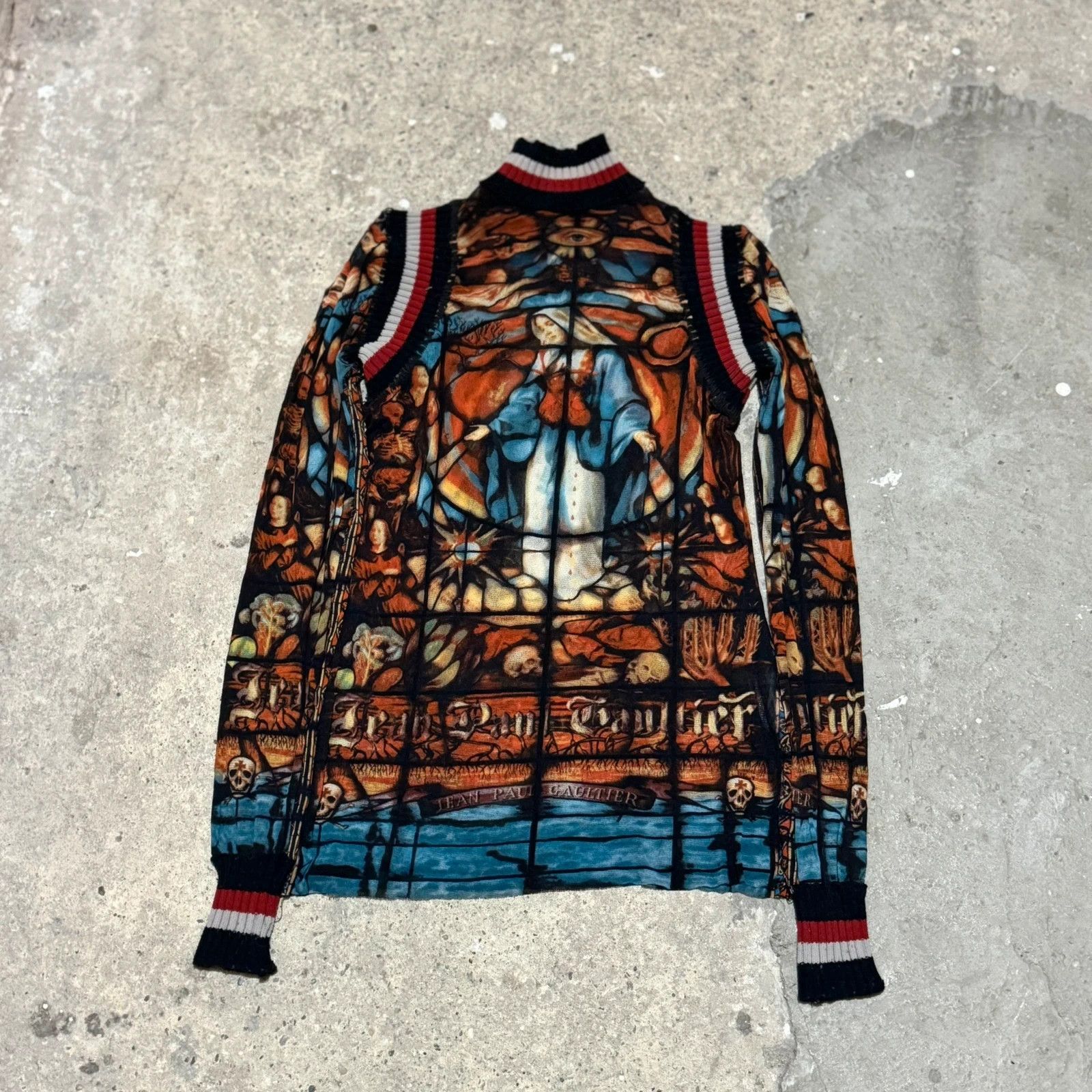 Jean Paul Gaultier F/W 1998 Jean Paul Gaultier cathedral Virgin Mary mesh top Size US S / EU 44-46 / 1 - 1 Thumbnail