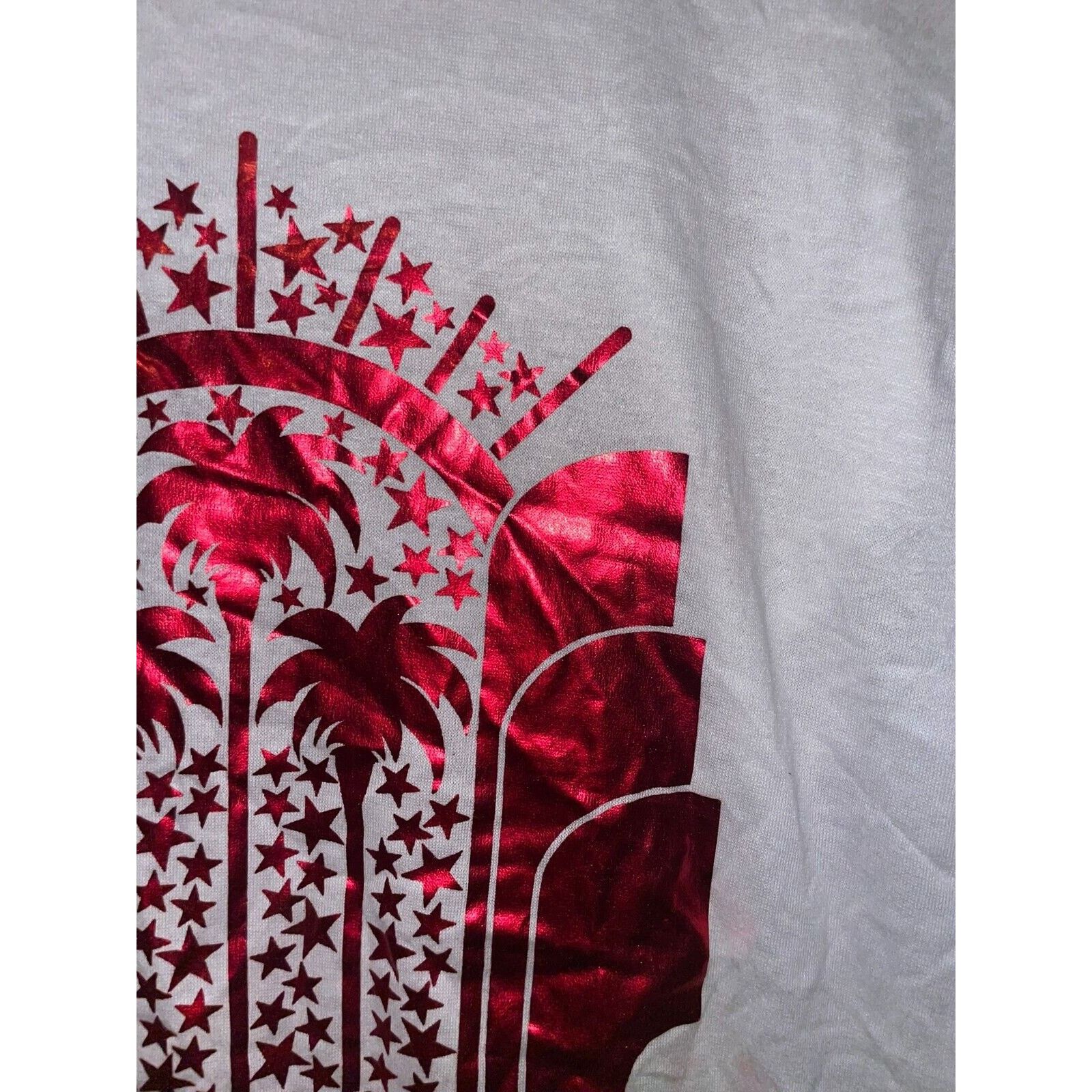 Jerzees Vintage Las Vegas Shirt Reflective Graphic White L White Tee Size US L / EU 52-54 / 3 - 4 Thumbnail